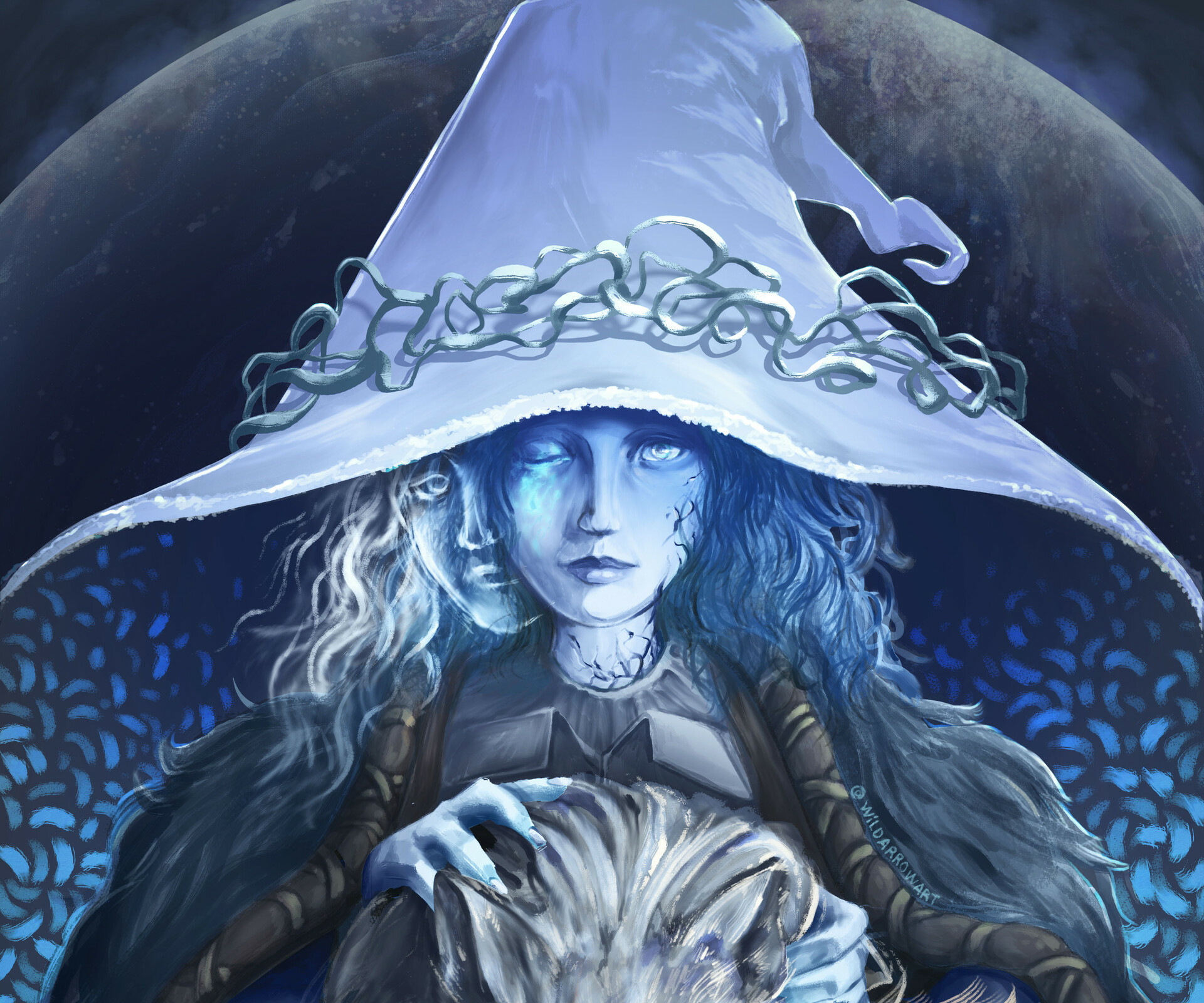Ranni the Witch HD Wallpaper – Mystical Elden Ring Art by Alba Izquierdo