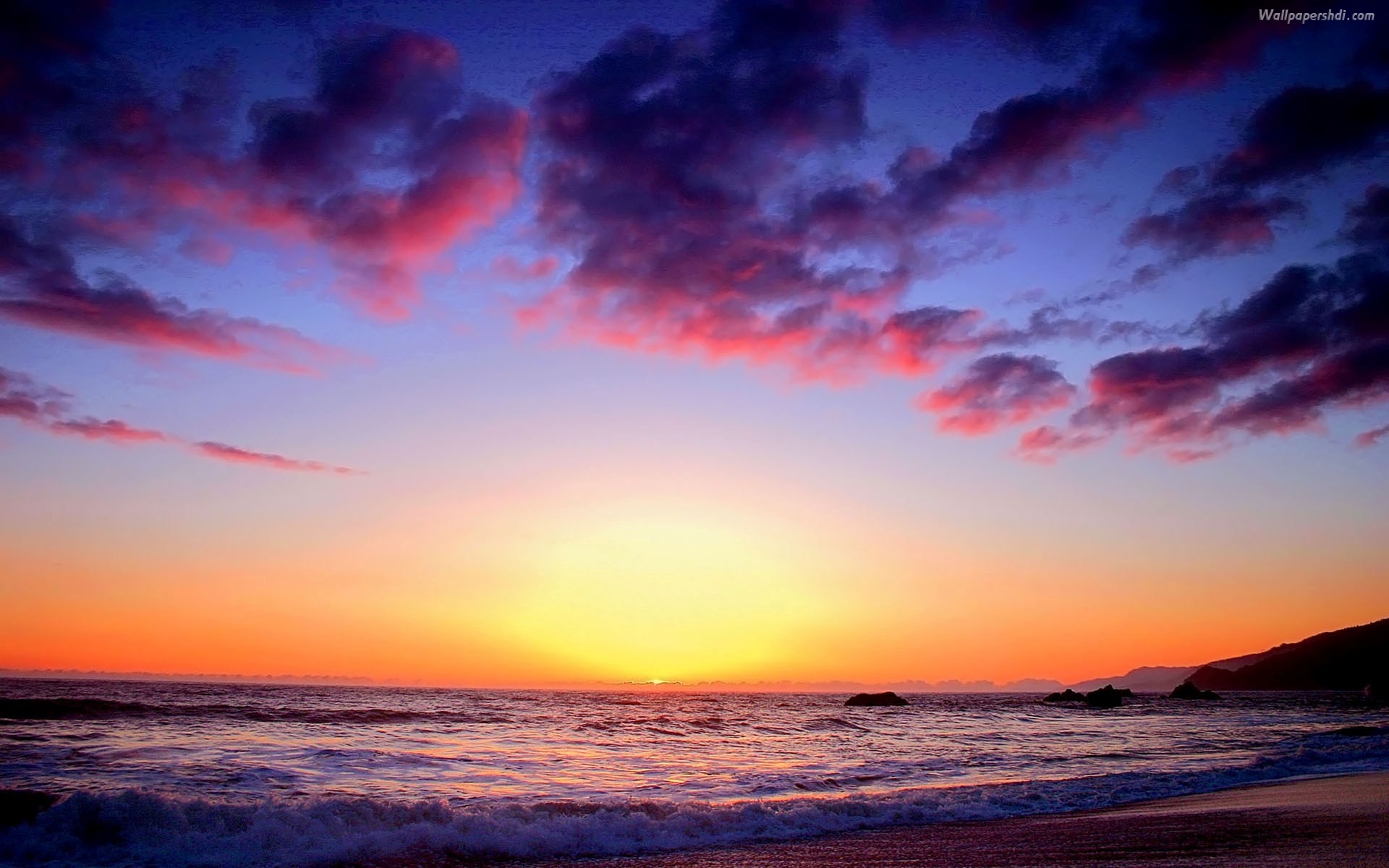 Coucher de Soleil Fond d'écran HD ArrièrePlan