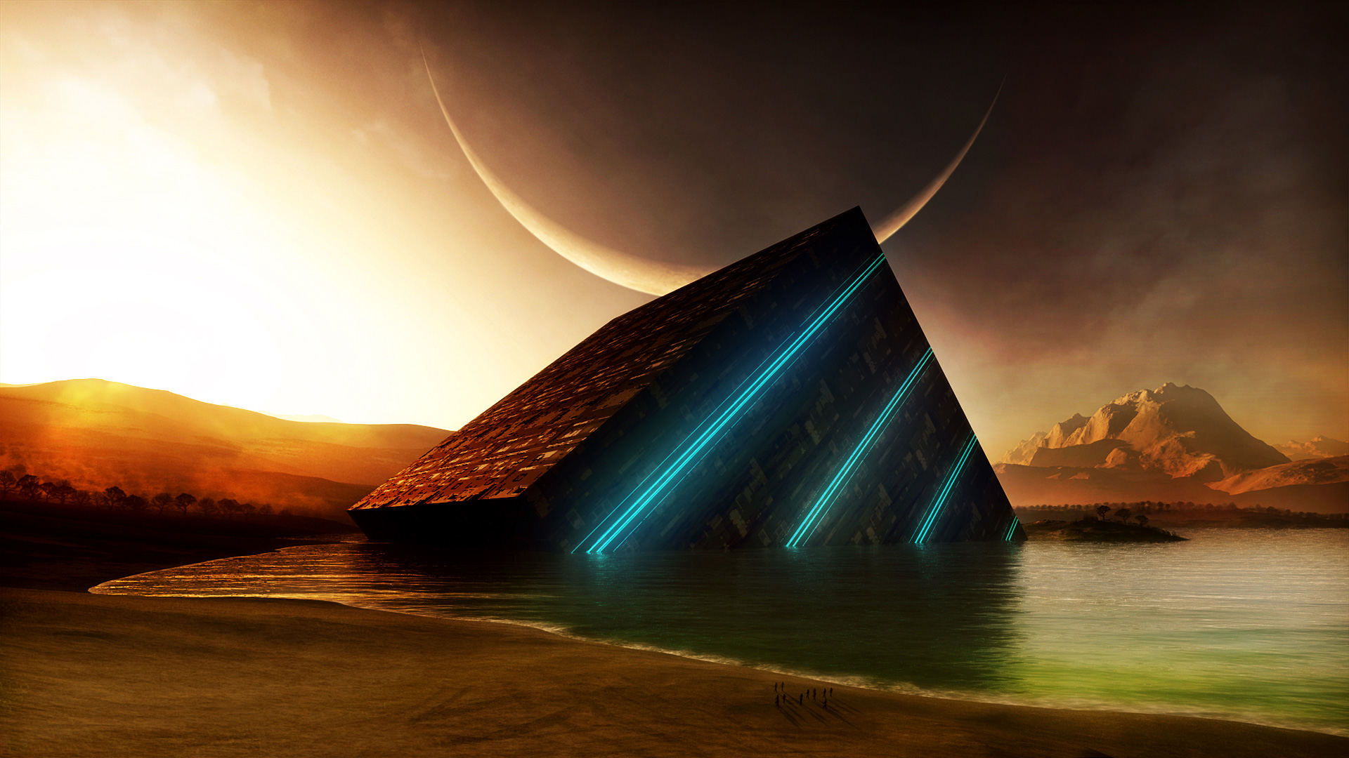 Sci Fi Landscape Wallpaper 1920x1080