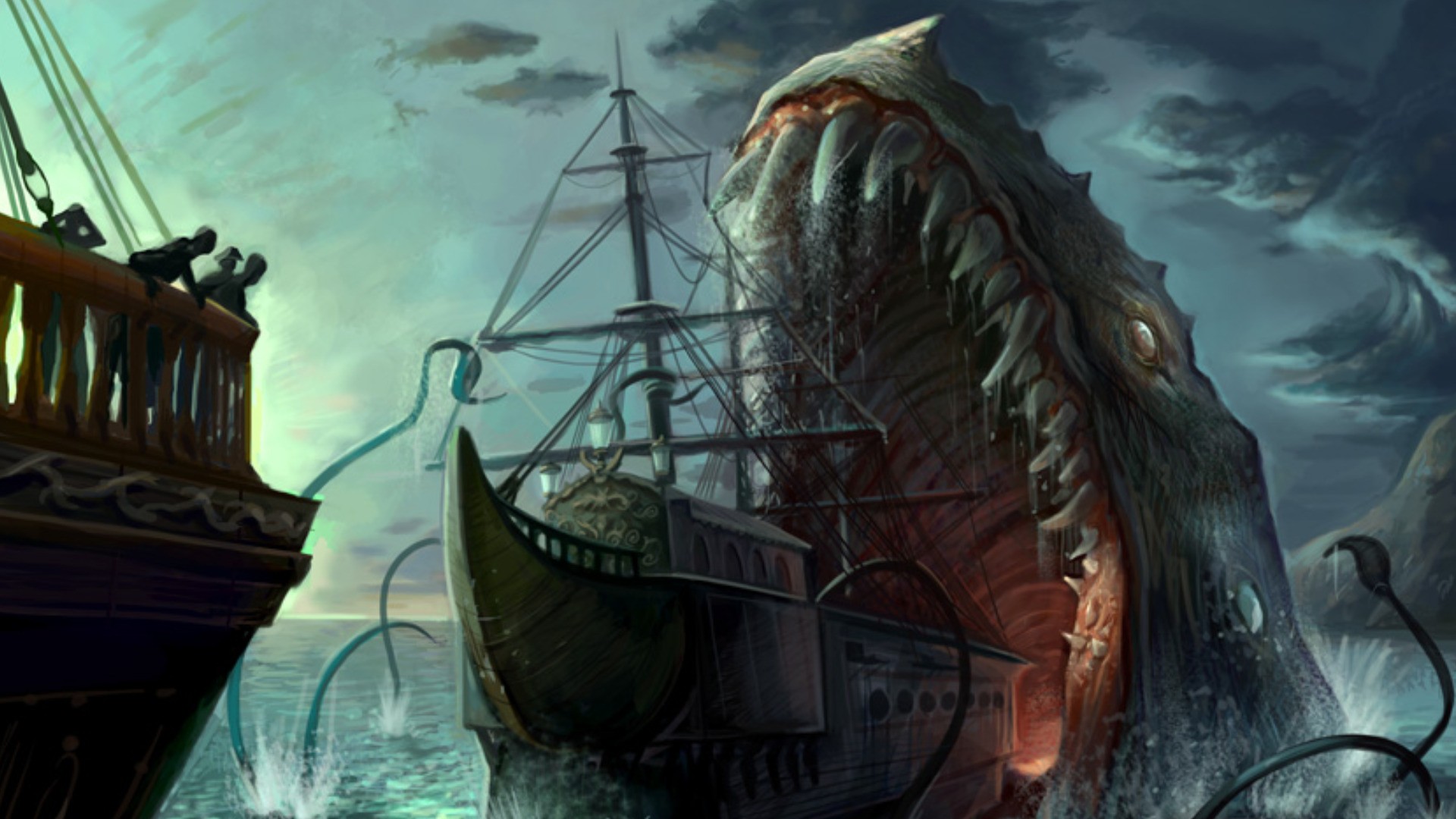Sea Monster Full HD Wallpaper and Background Image 1920x1080 ID310684