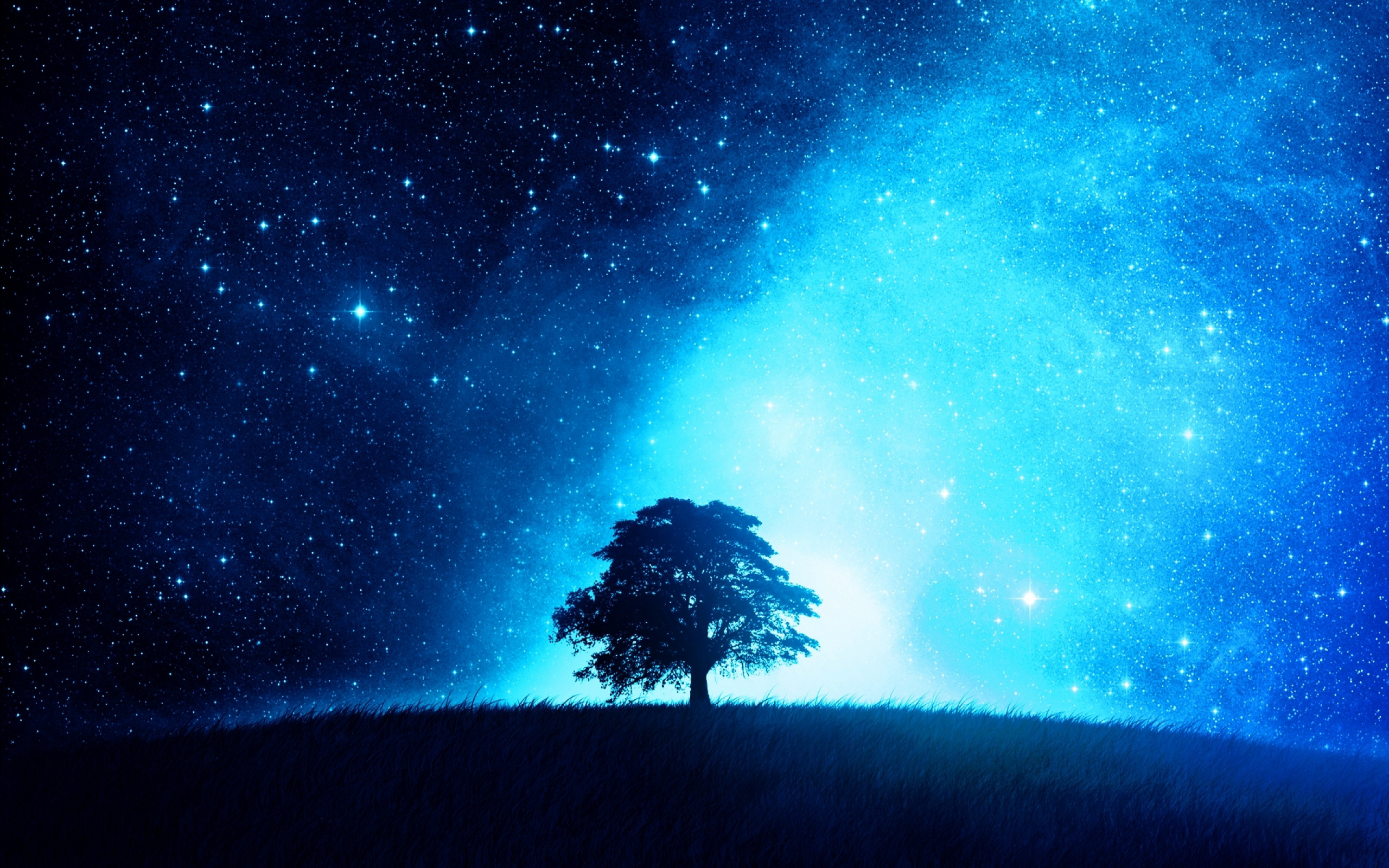 Galaxy Wallpaper With Trees