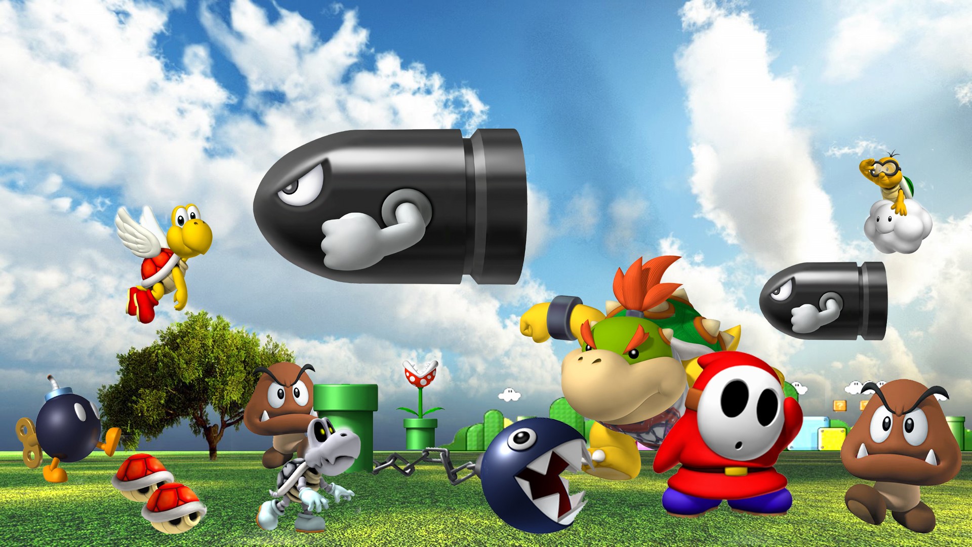 Download Goomba Bowser Jr. Bobomb Piranha Plant Shy Guy Koopa Troopa
