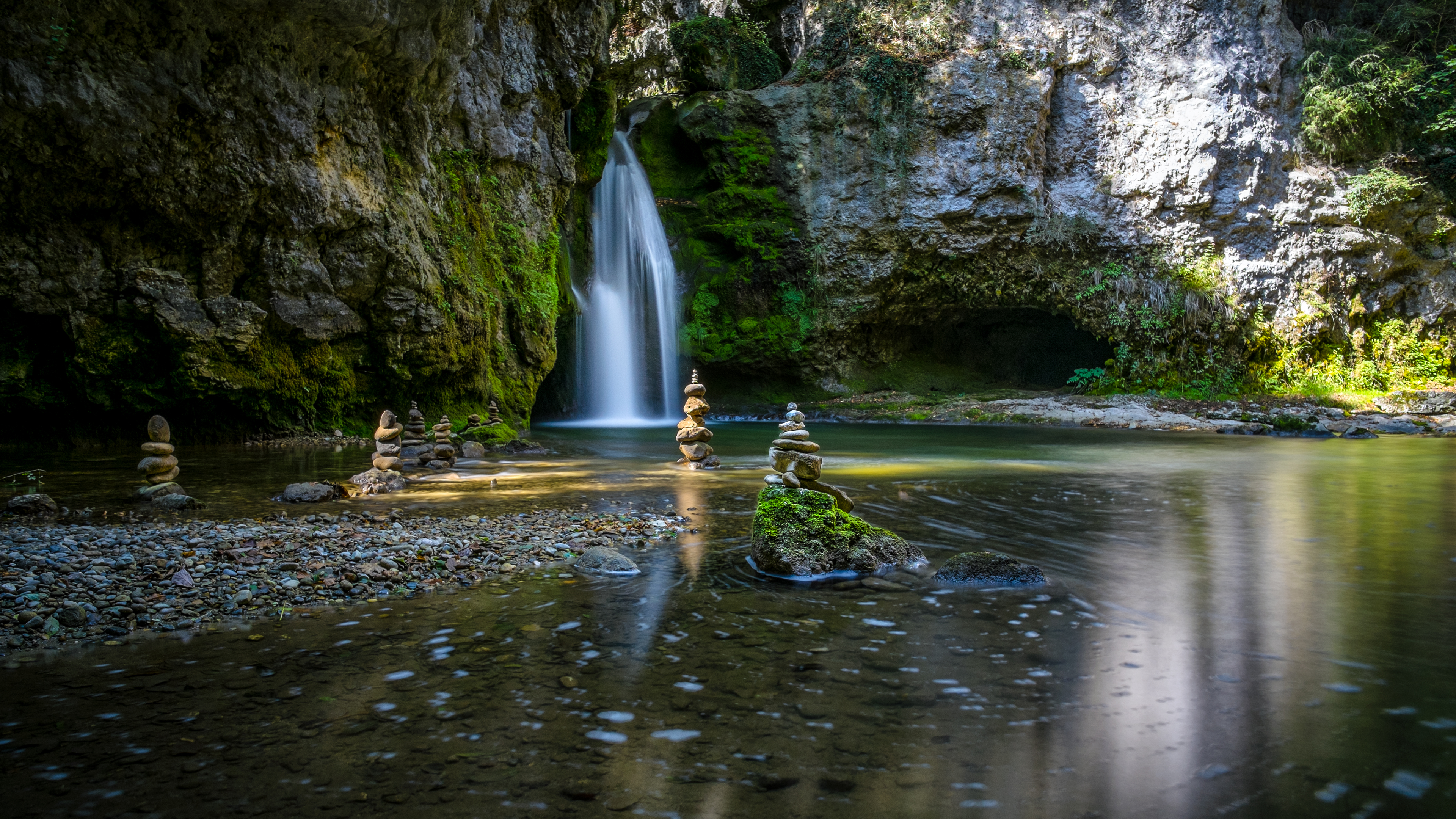 Waterfall 4k Ultra HD Wallpaper Background Image 3840x2160
