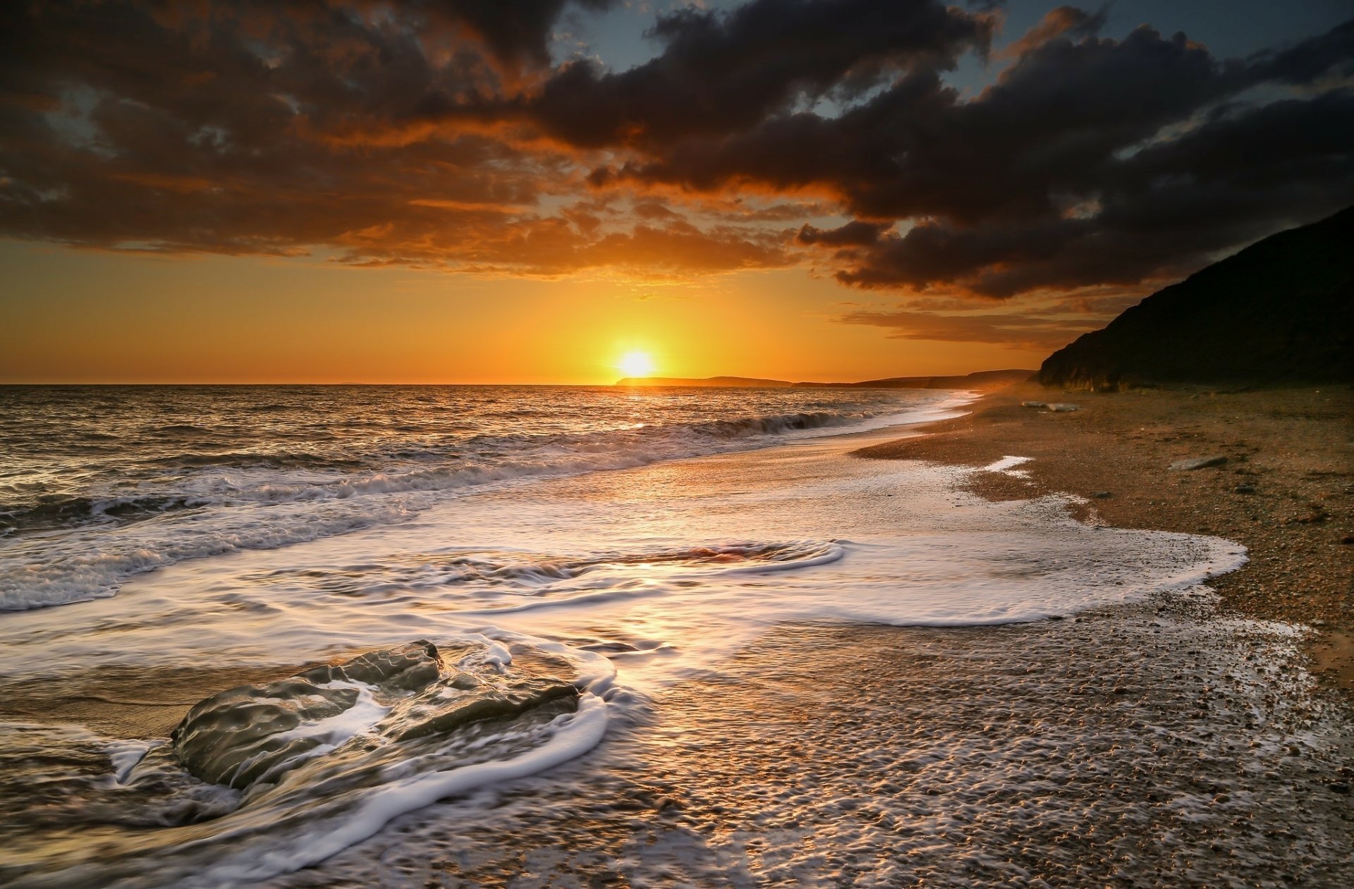 Coucher de Soleil Fond d'écran HD ArrièrePlan
