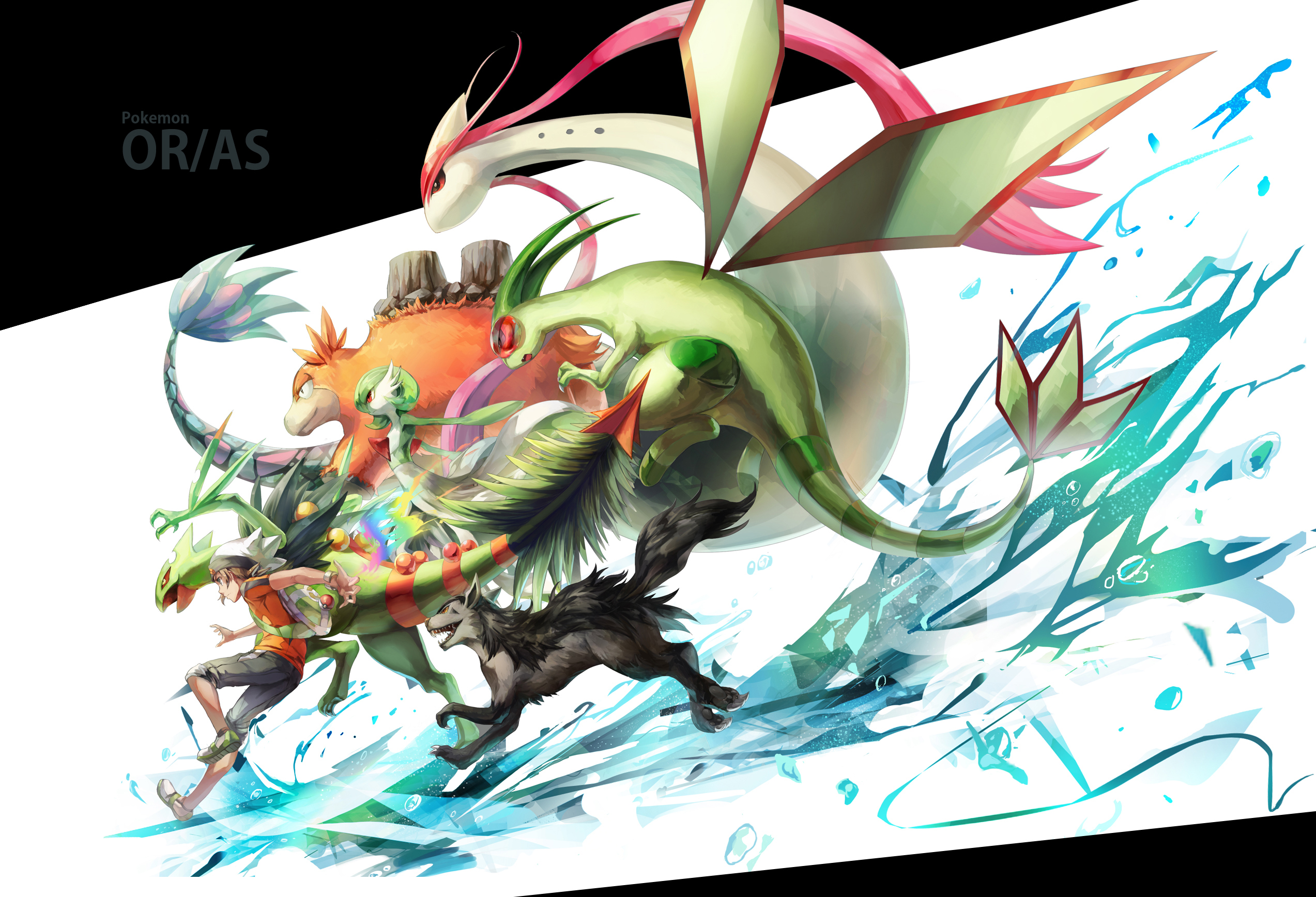 Video Game Pokémon Omega Ruby And Alpha Sapphire Pokémon Flygon Camerupt Sceptile Gardevoir