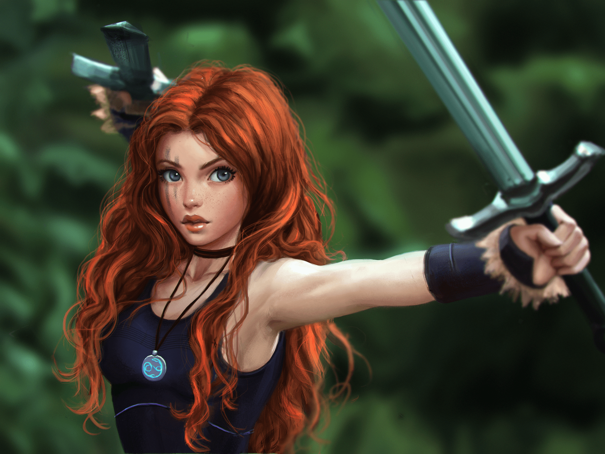 Fantasy Women Warrior HD Wallpaper Background Image 2000x1500