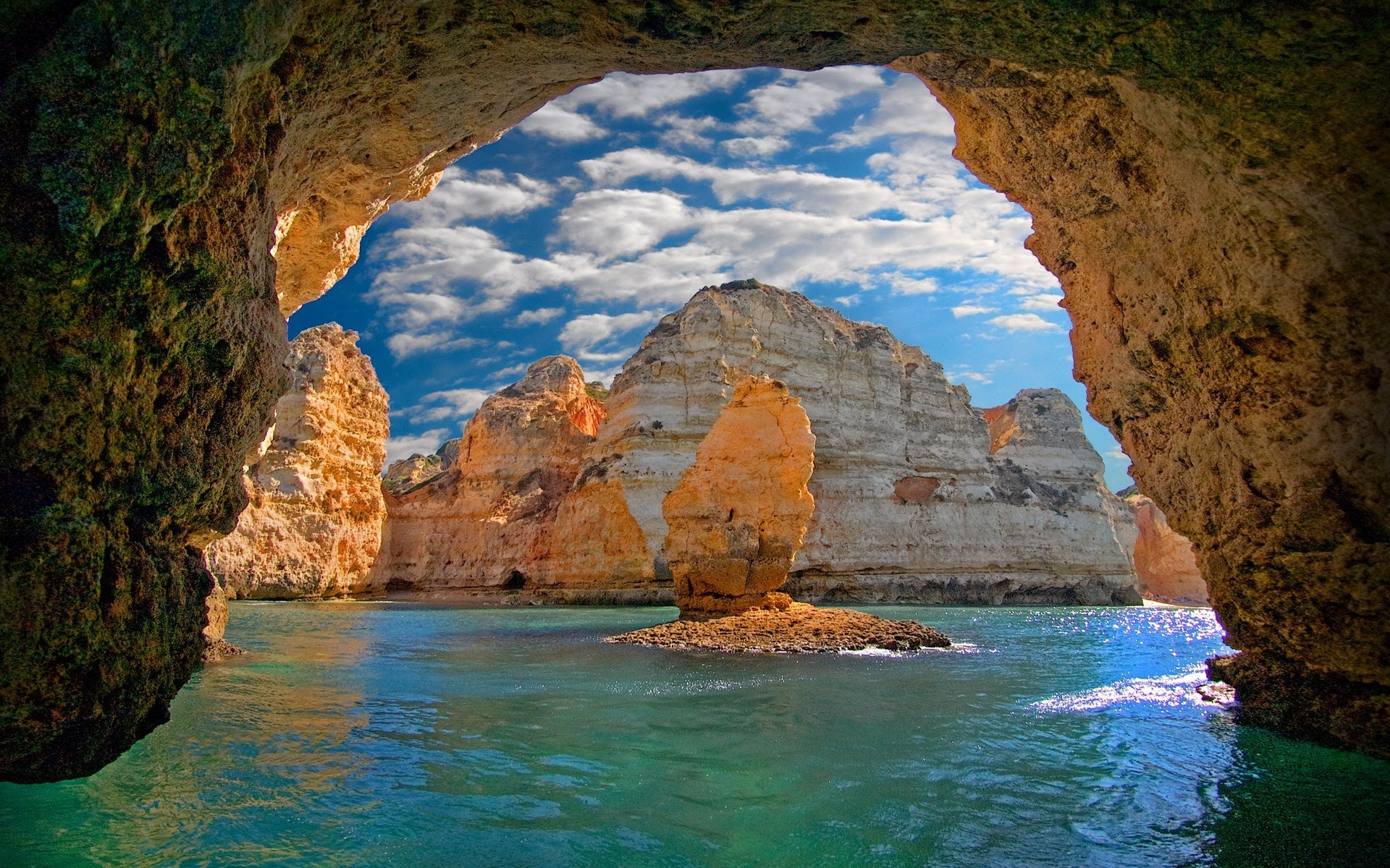 Download Portugal Cave Ocean Nature Arch HD Wallpaper