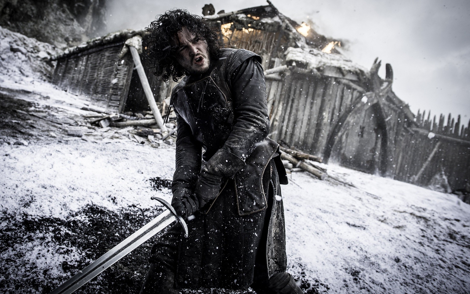 Jon Snow in Action HD Wallpaper from Game of Thrones