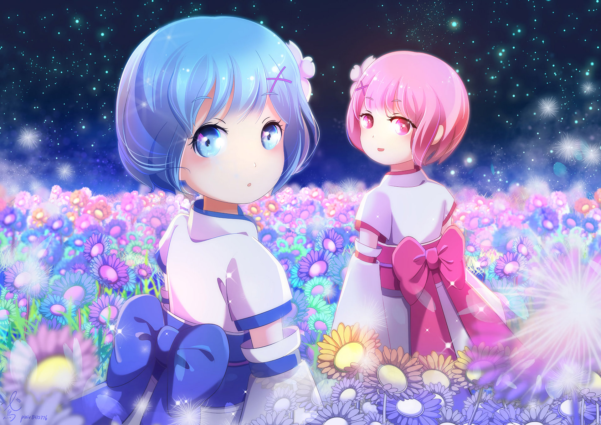 Ram&Rem夜 HD Wallpaper Background Image 1920x1357