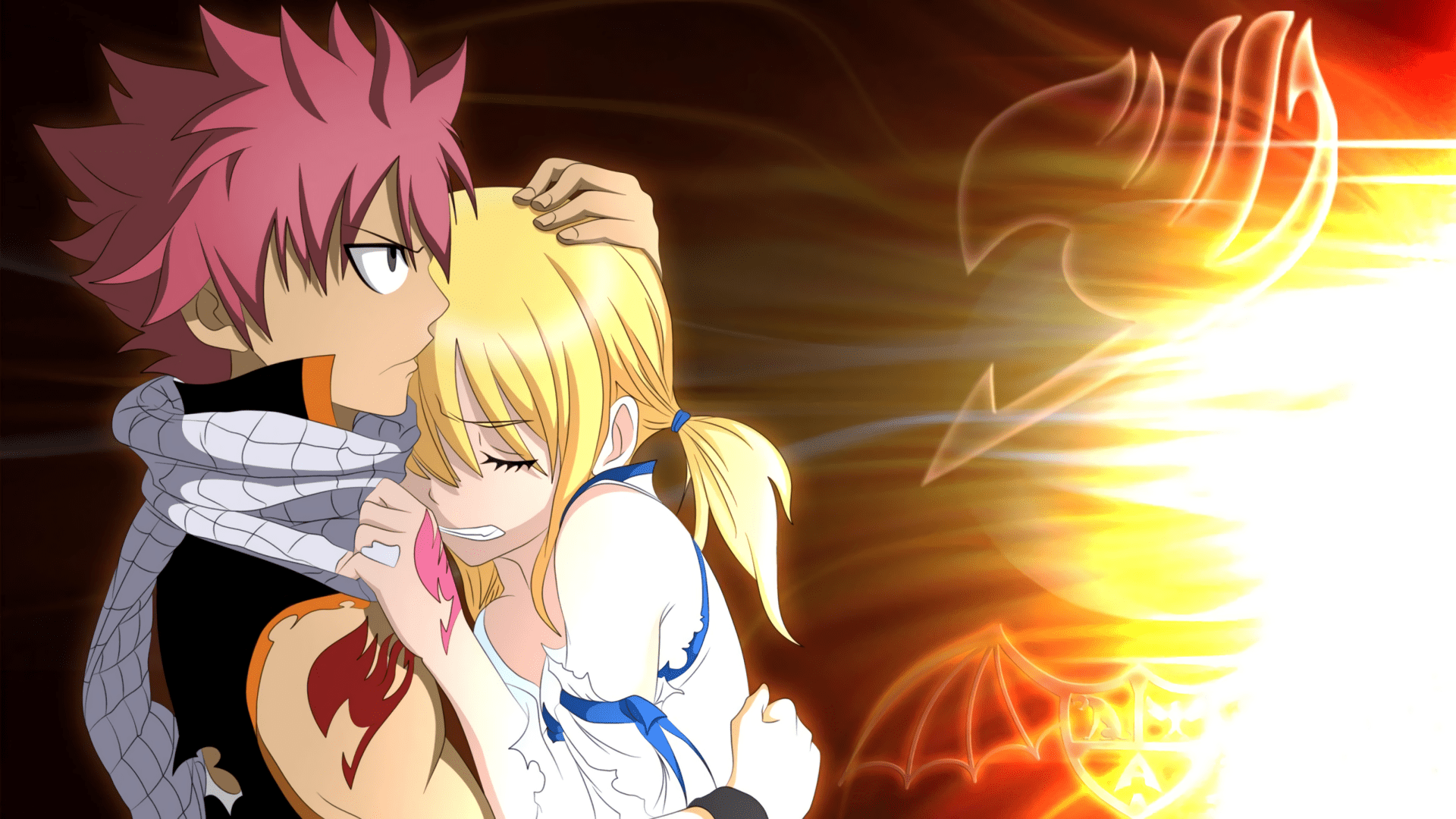 NaLu HD Wallpaper Natsu and Lucy from Fairy Tail