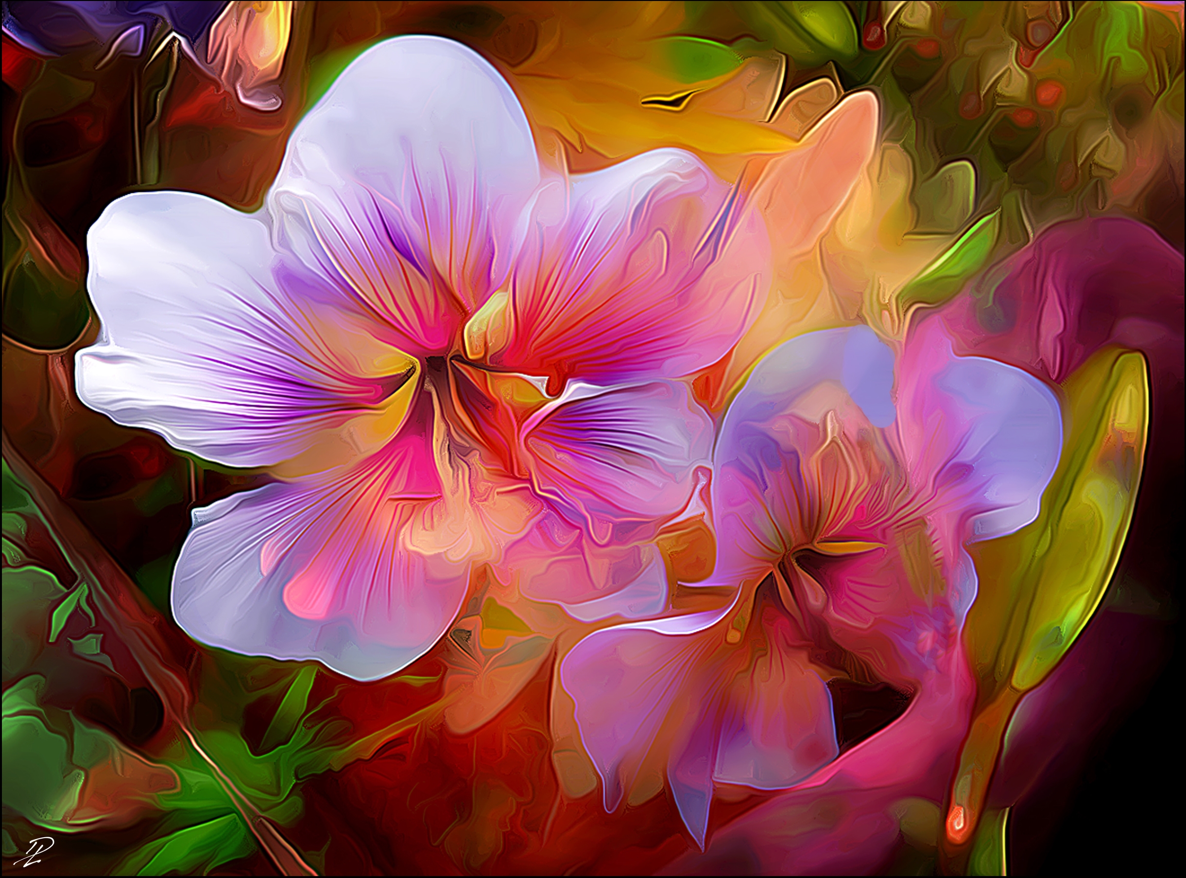 Abstract Flower Painting HD Wallpaper Background Image 2441x1806 ID767123 Wallpaper Abyss
