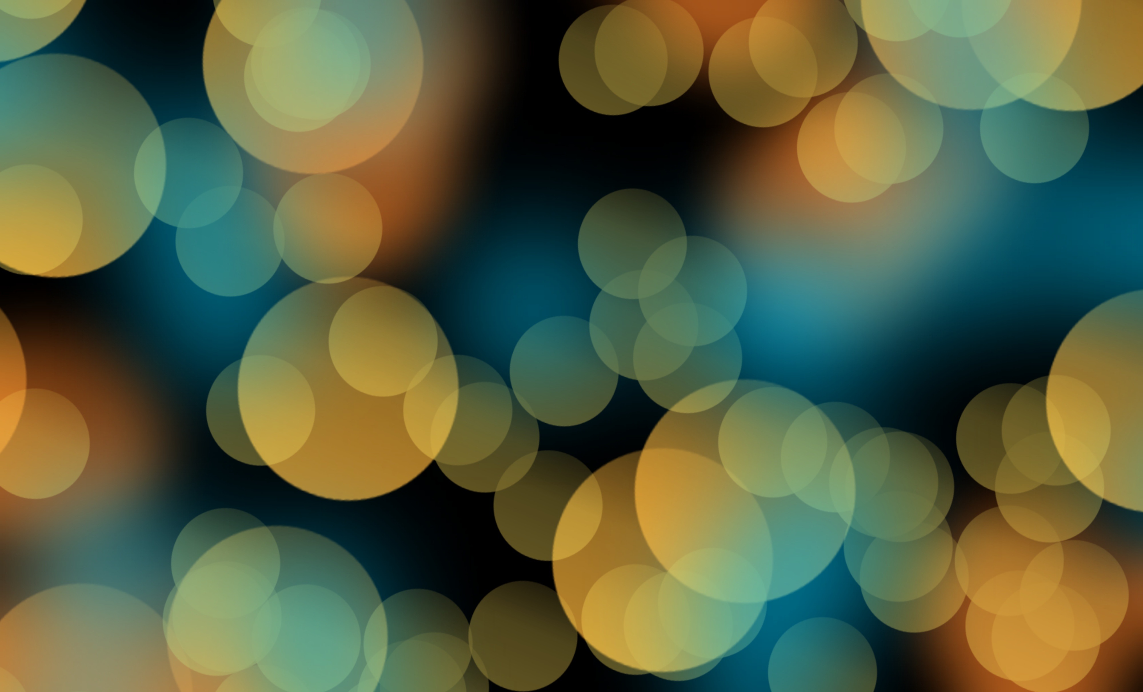 Blue and Gold Bokeh 4k Ultra HD Wallpaper Background