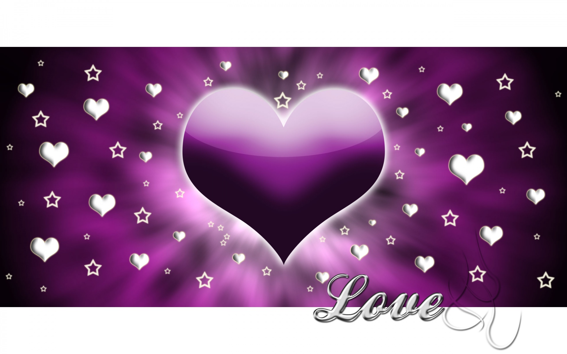 Purple Love Radiance HD Wallpaper