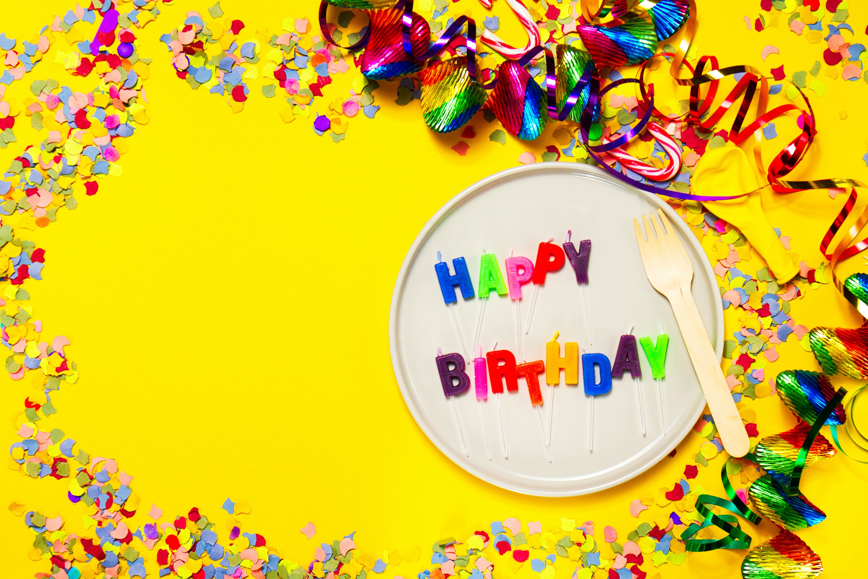 Colorful Birthday Celebration HD Wallpaper