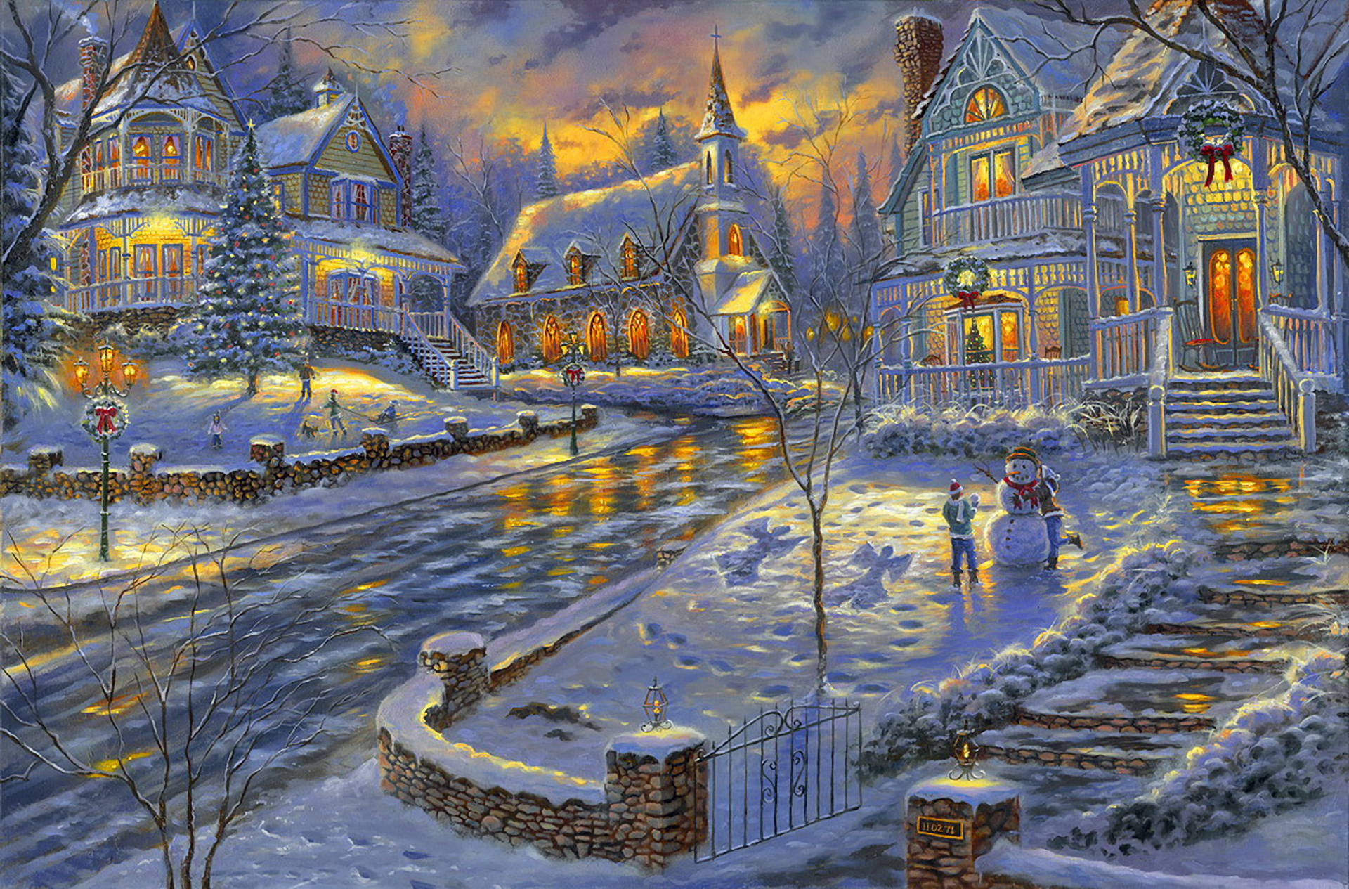 Christmas Town HD Wallpaper Background Image 1920x1265 ID884777