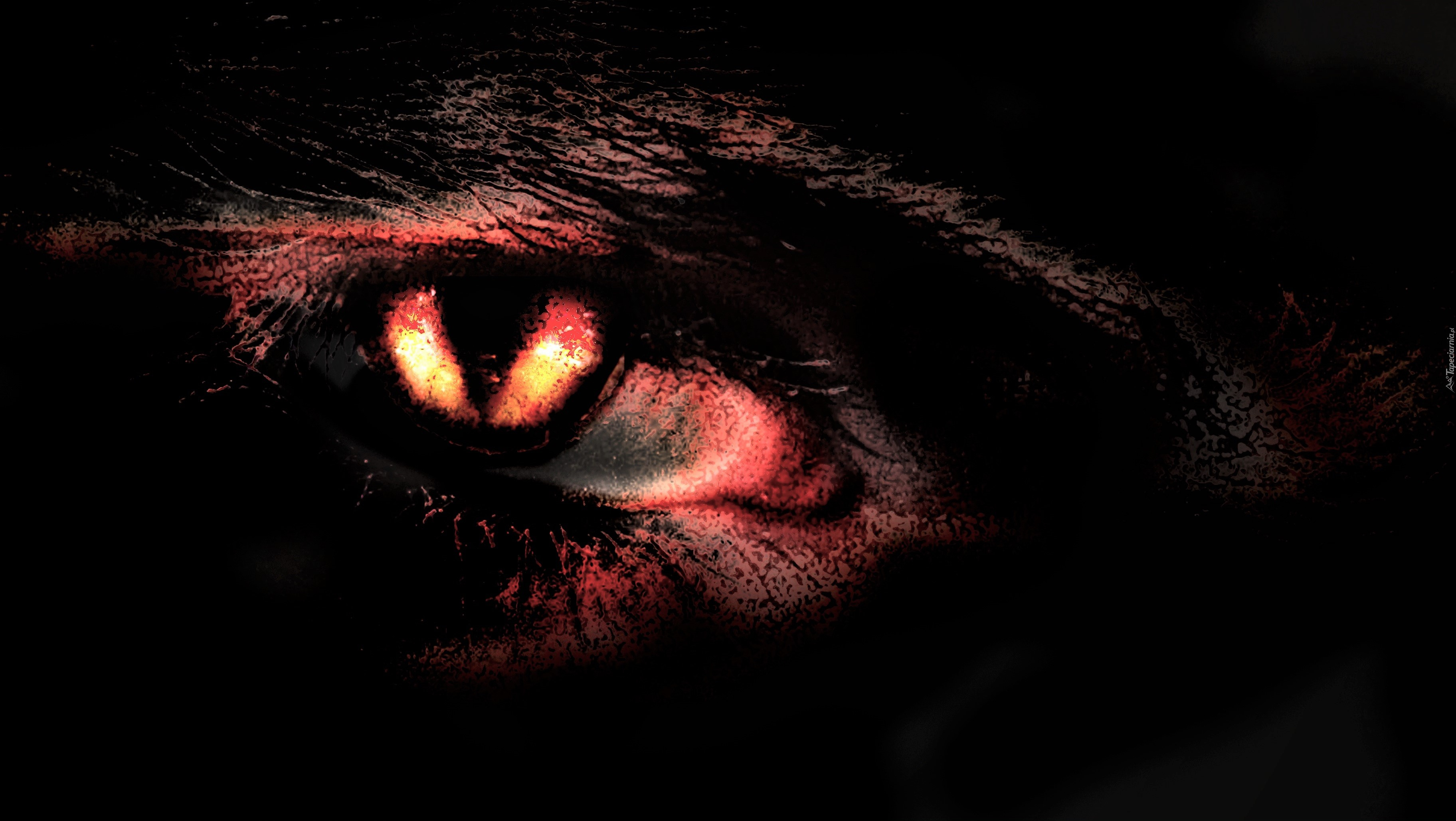 Download Red Devil Fantasy Dark Eye HD Wallpaper