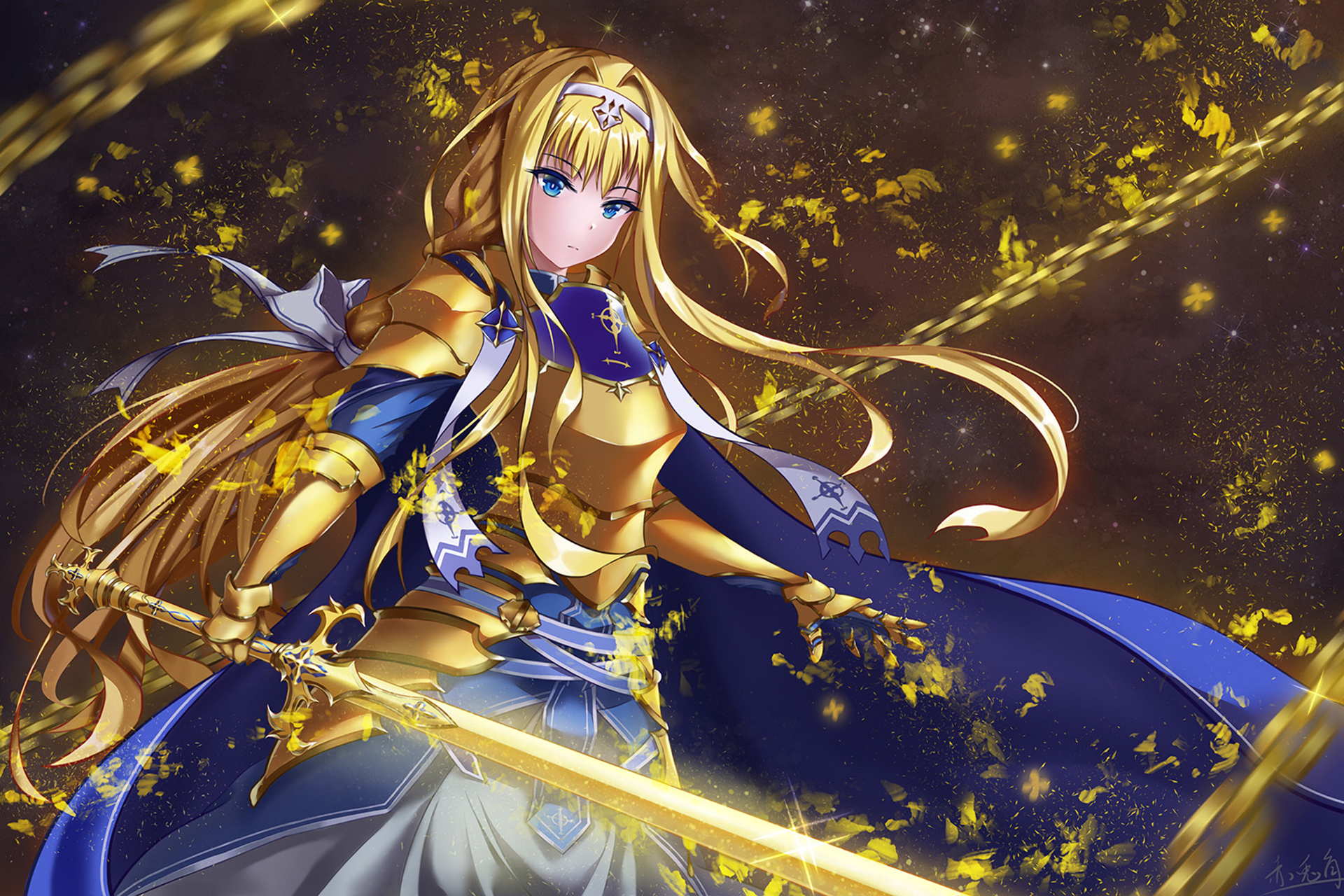 Alice Zuberg in Action Sword Art Online HD Wallpaper