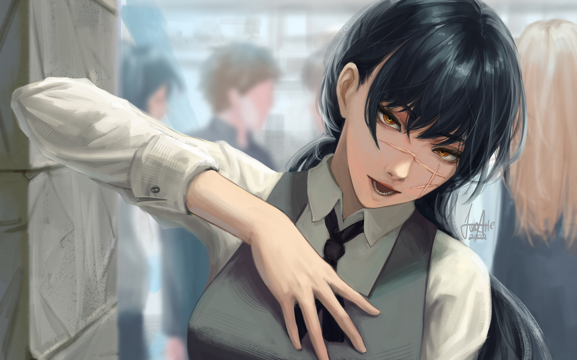 Download Asa Mitaka Anime Chainsaw Man HD Wallpaper by Luxe