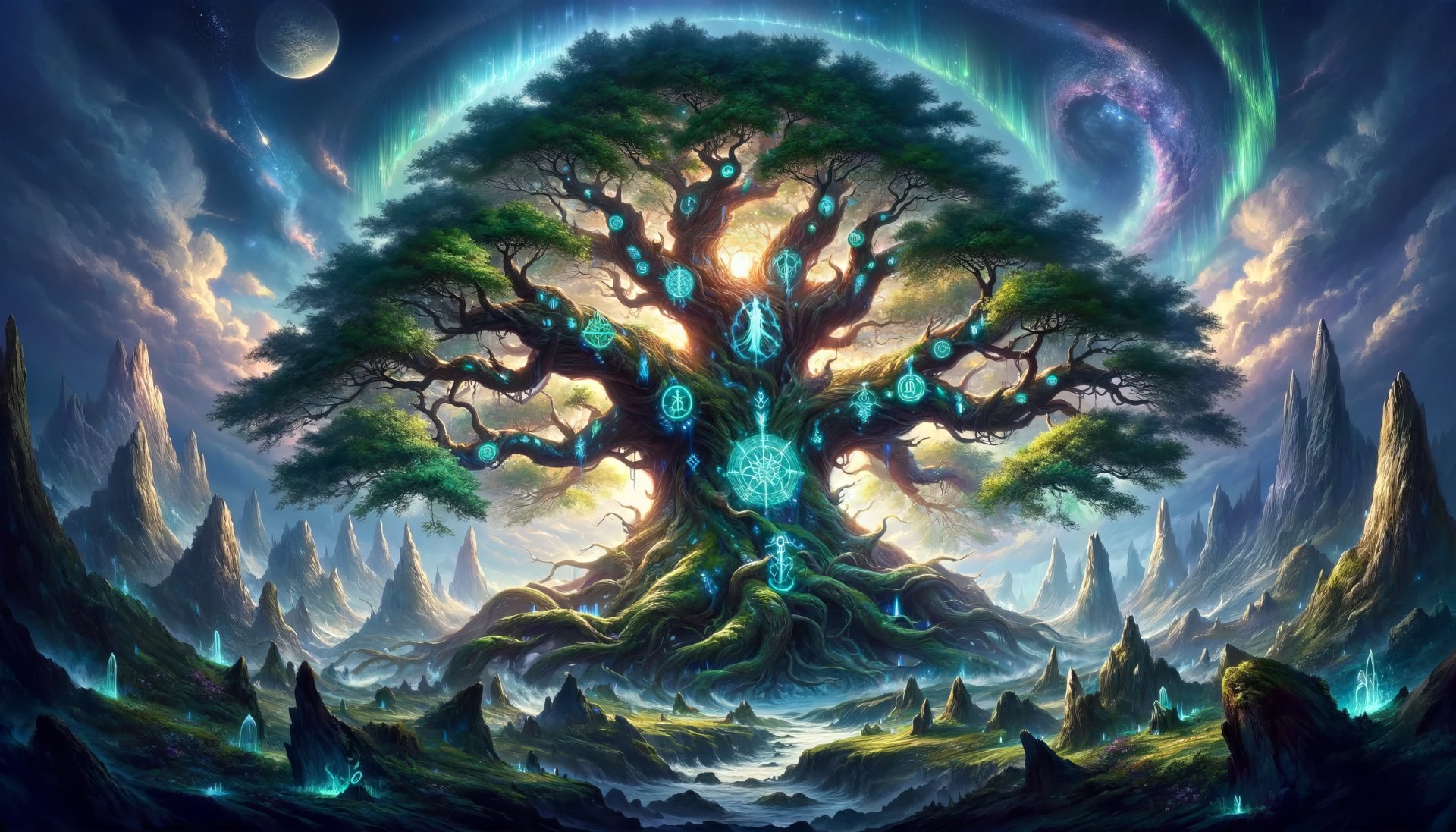 Yggdrasil Mythical Tree HD Wallpaper by patrika