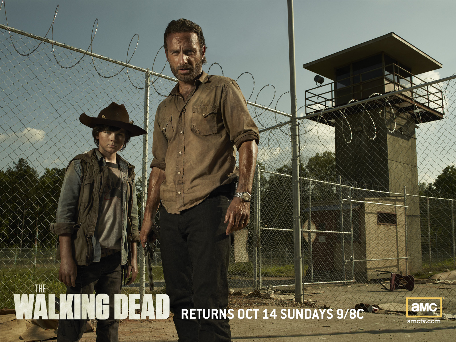 The Walking Dead Prison Rick & Carl HD Wallpaper