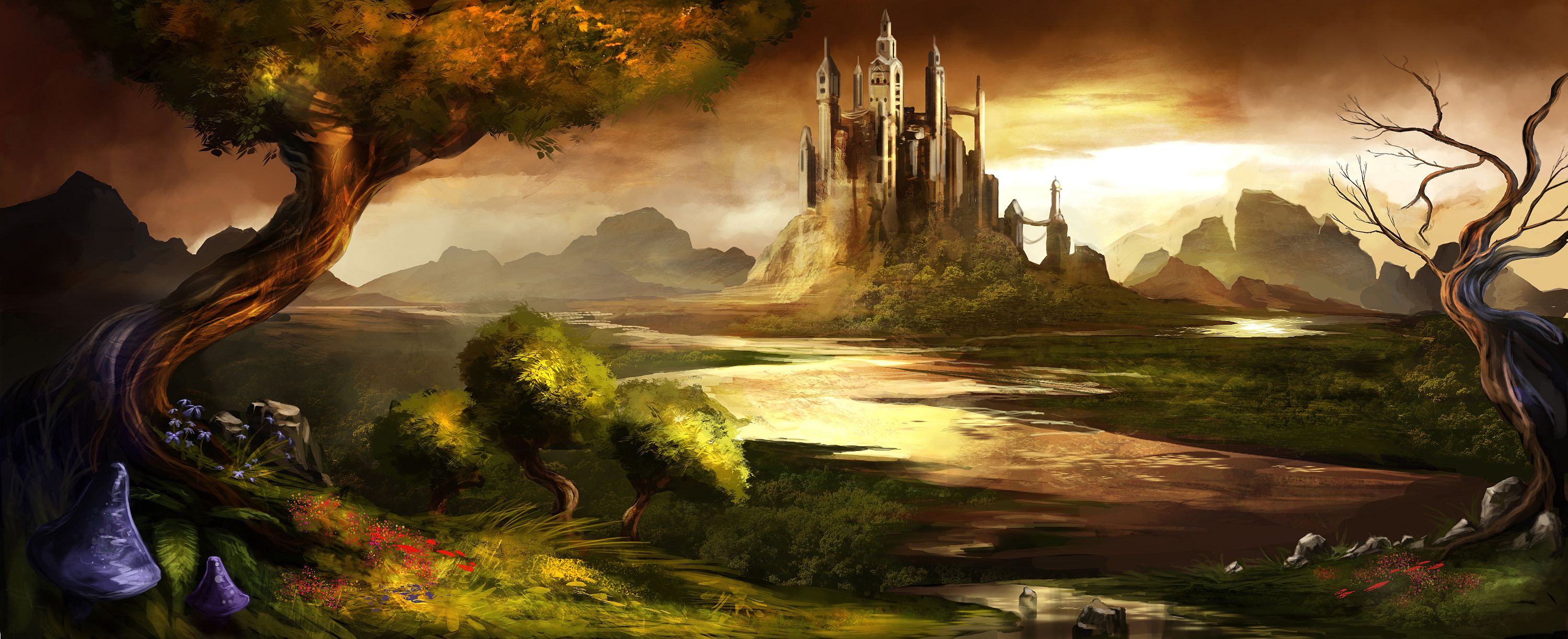 Castle Computer Wallpapers, Desktop Backgrounds 3000x1224 ID331938