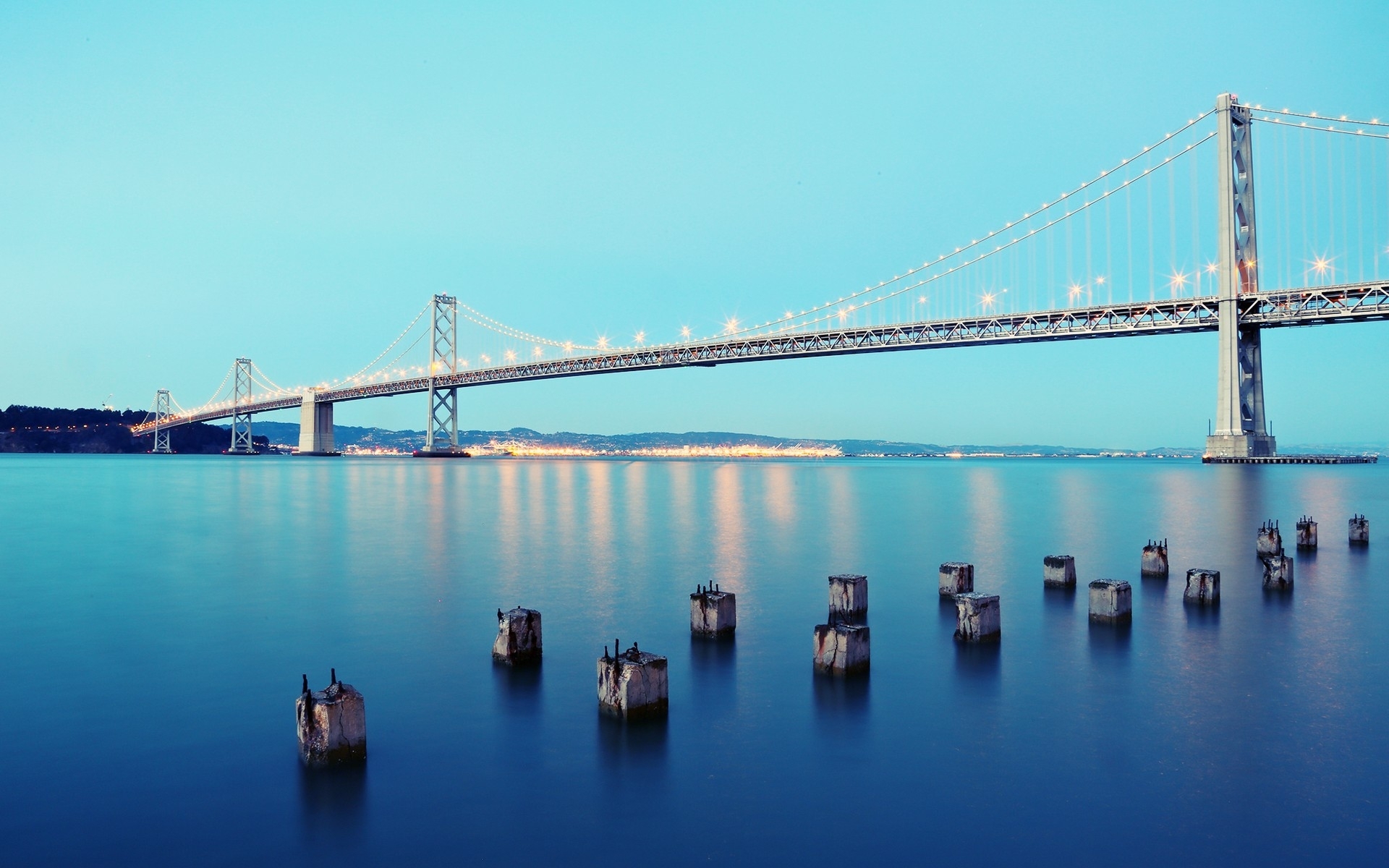 Download San Francisco Man Made Bay Bridge HD Wallpaper