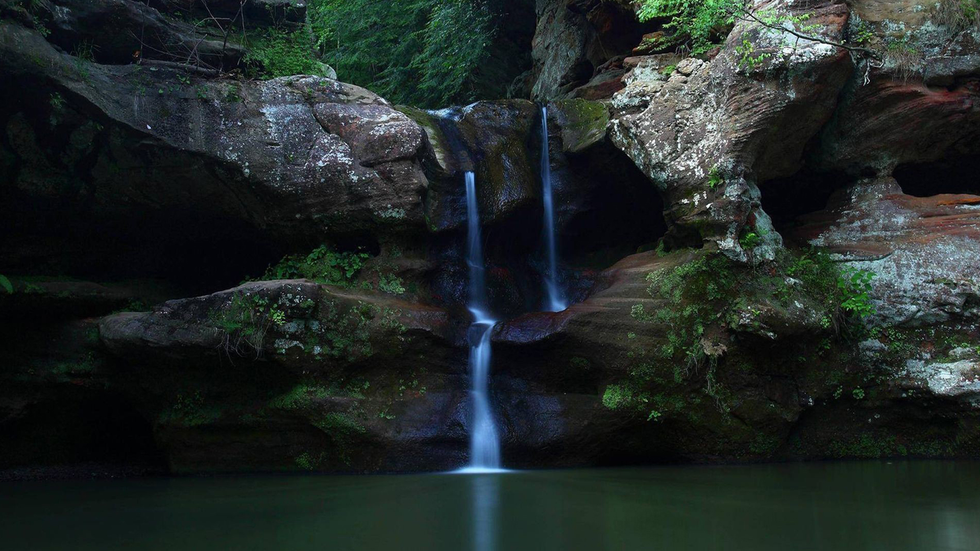 PicZene Blue Water Green Nature Wallpaper