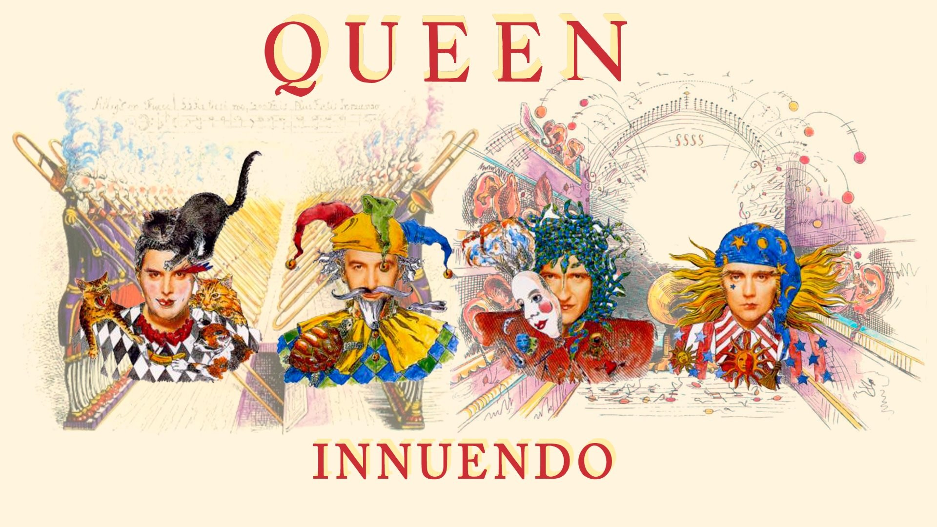 Queen Innuendo HD Wallpaper A Colorful Musical Tribute