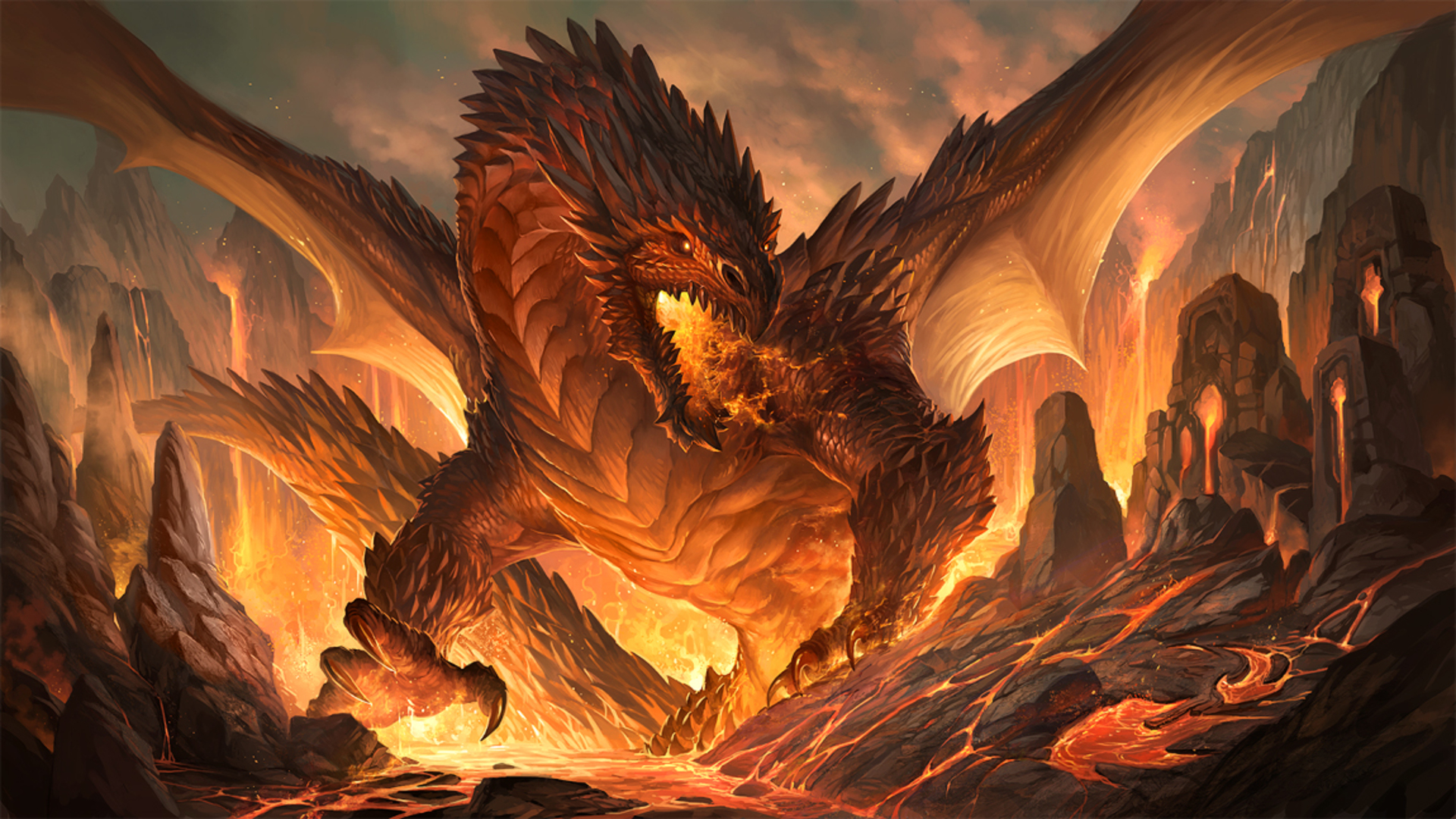 Drachen Full HD Wallpaper and Hintergrund 1920x1080 ID441580