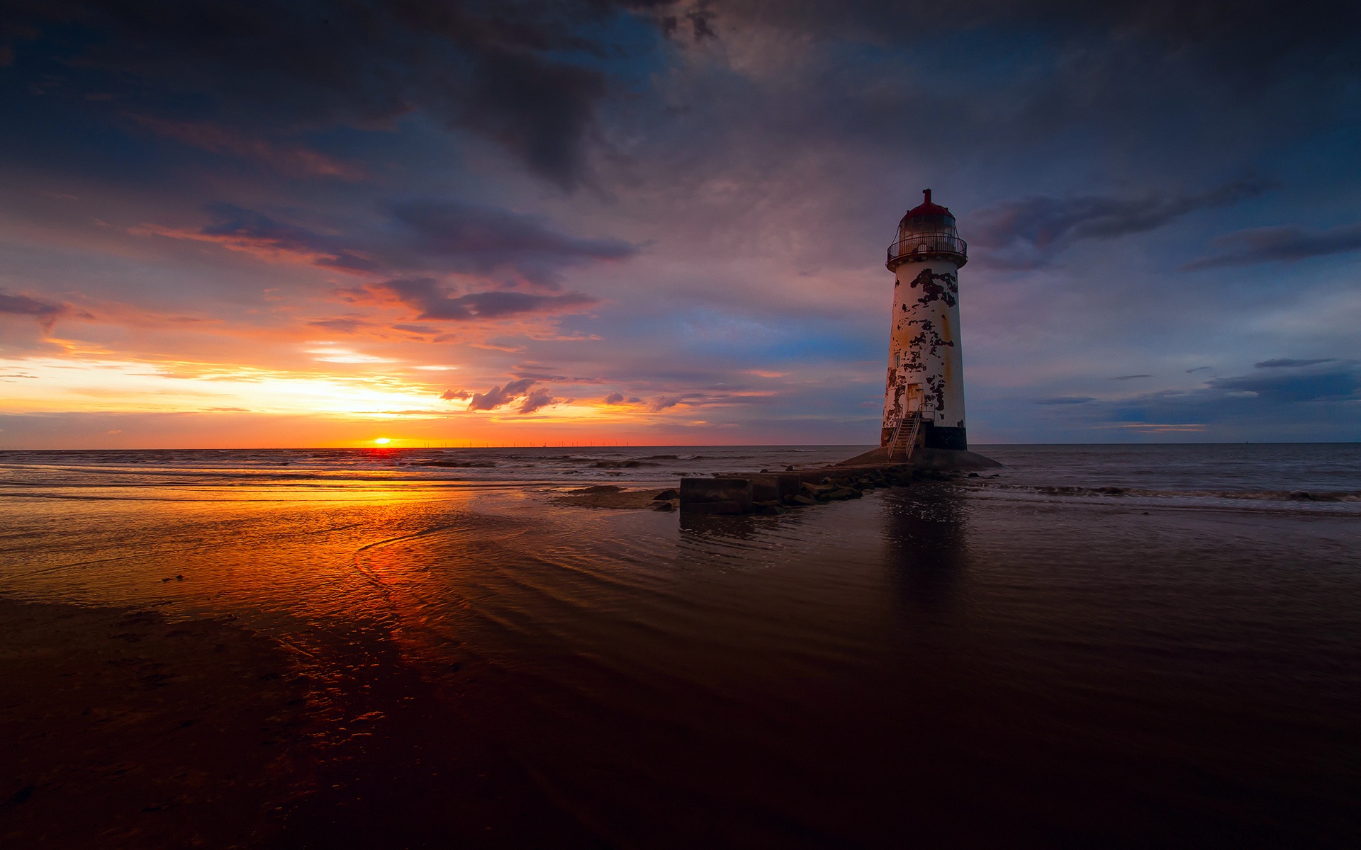 Lighthouse Sea Sunset Wallpapers, Hintergründe | 1920x1200 | ID:573640