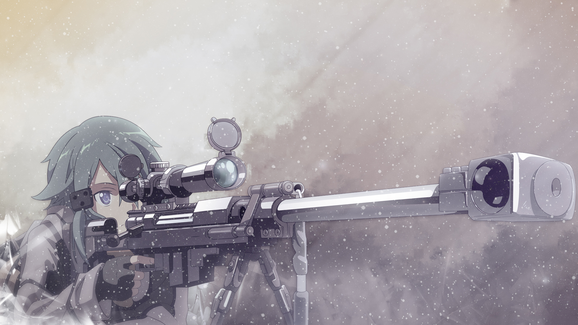 Sinon Sniper HD Wallpaper Sword Art Online II by TaigaLife