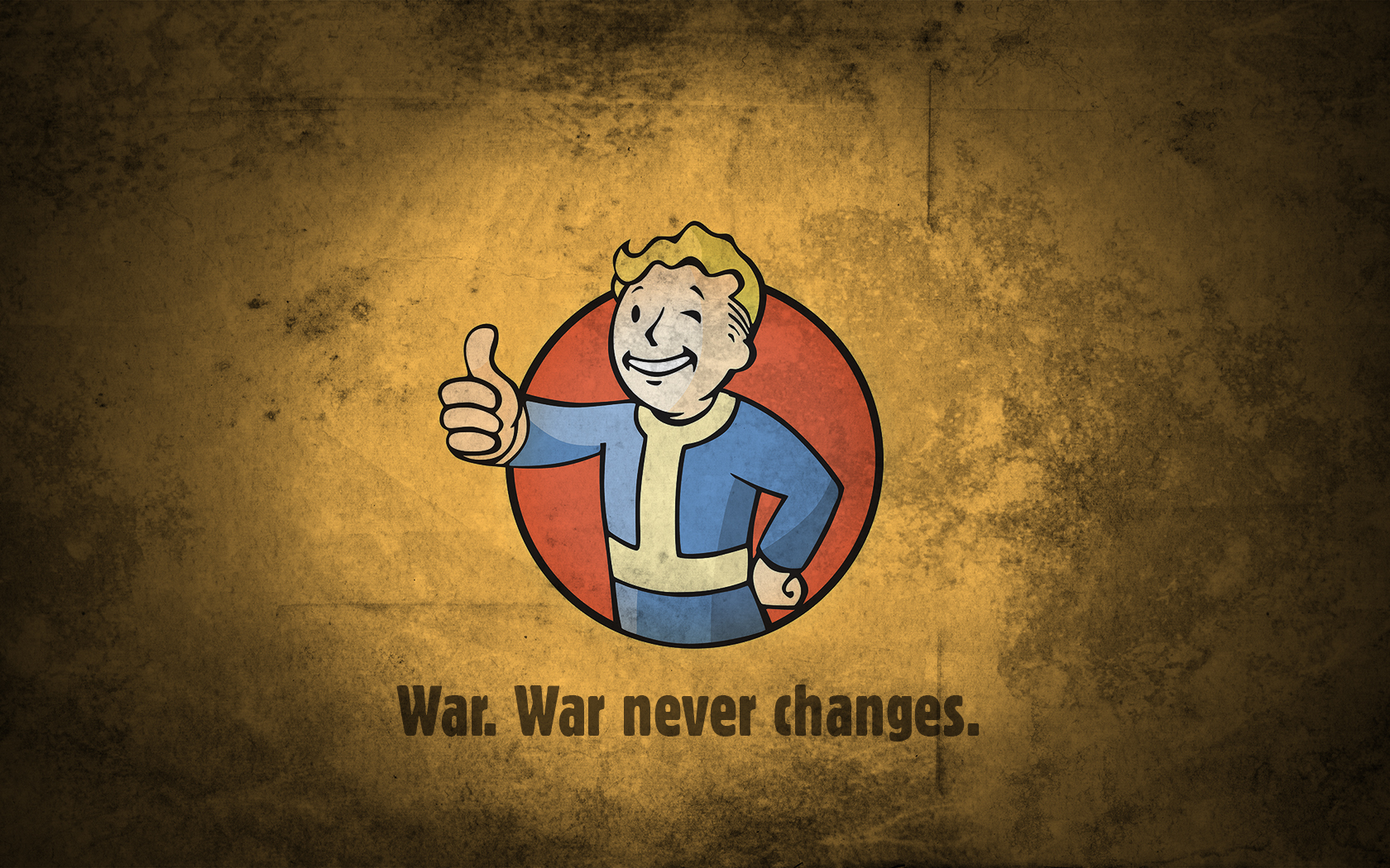 Fallout Vault Boy War Never Changes Wallpaper and Background Image
