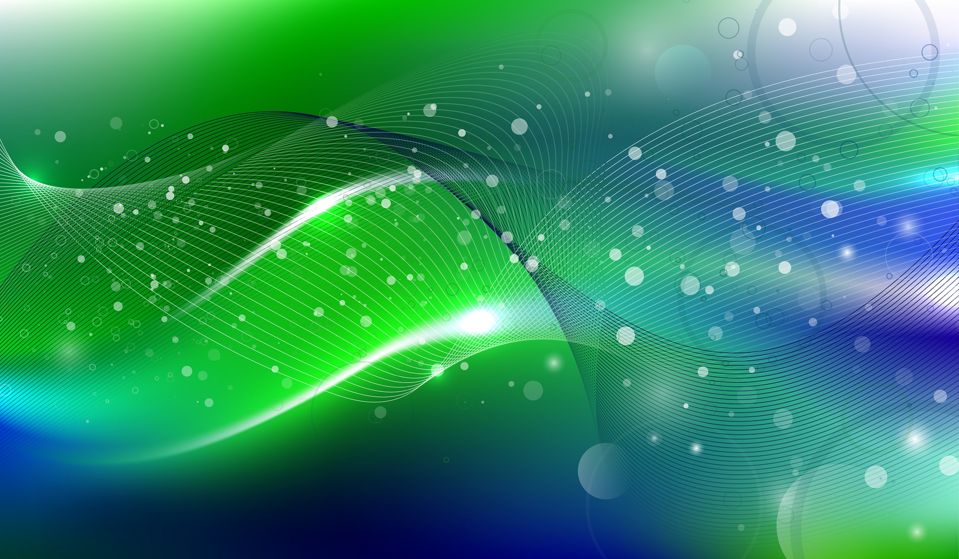 Download Green Abstract Wave HD Wallpaper