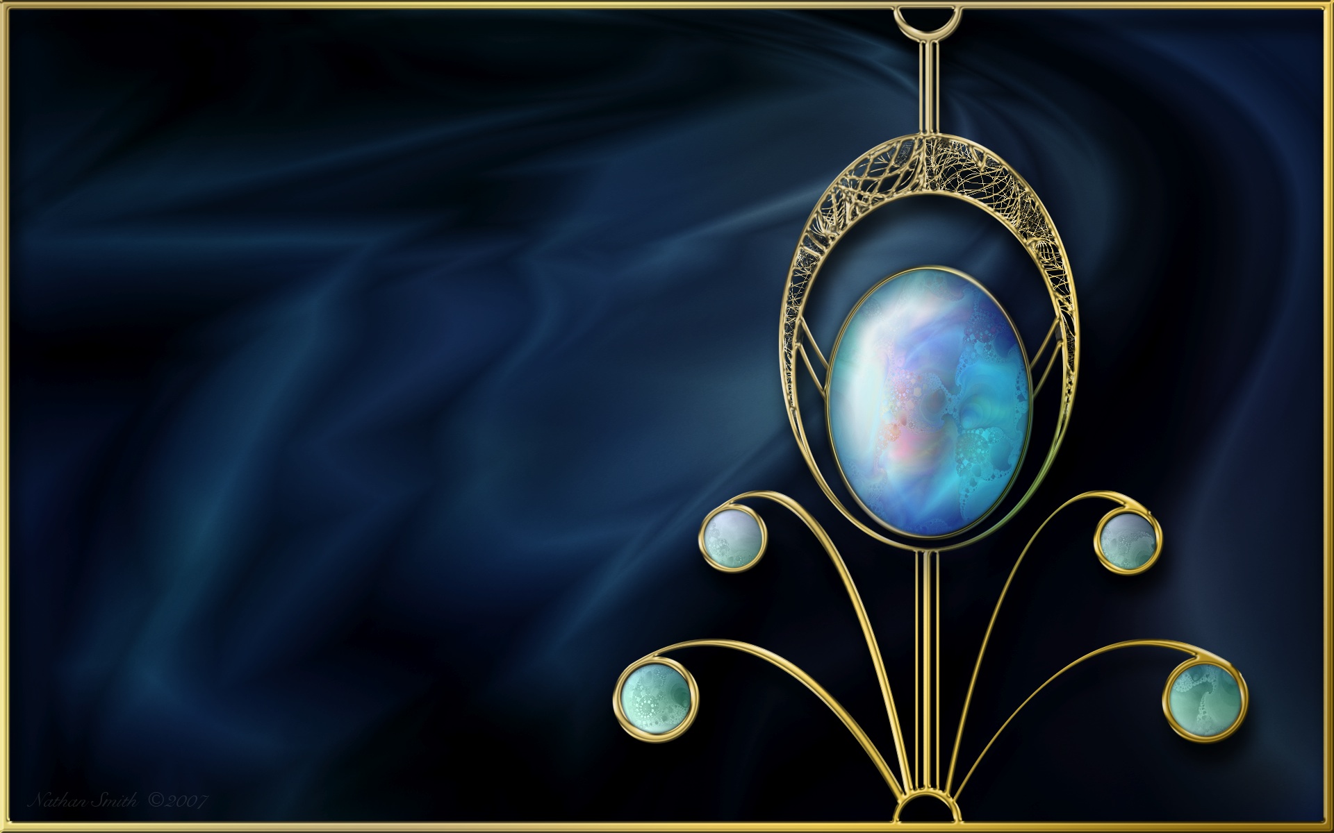 Download Design Blue Abstract Jewelry HD Wallpaper by Nathan Smith