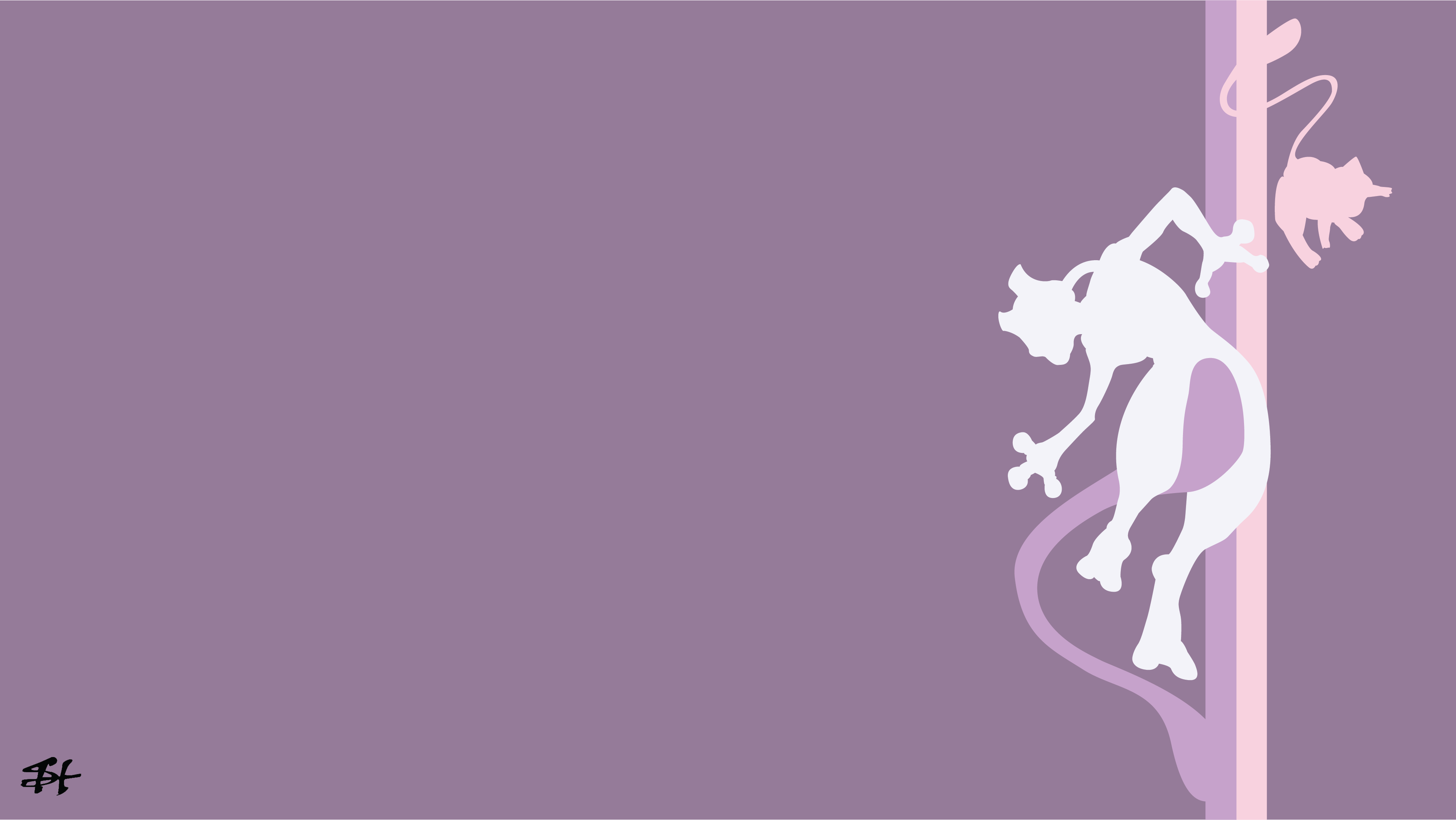 Mew and Mewtwo 4k Ultra HD Wallpaper Background Image