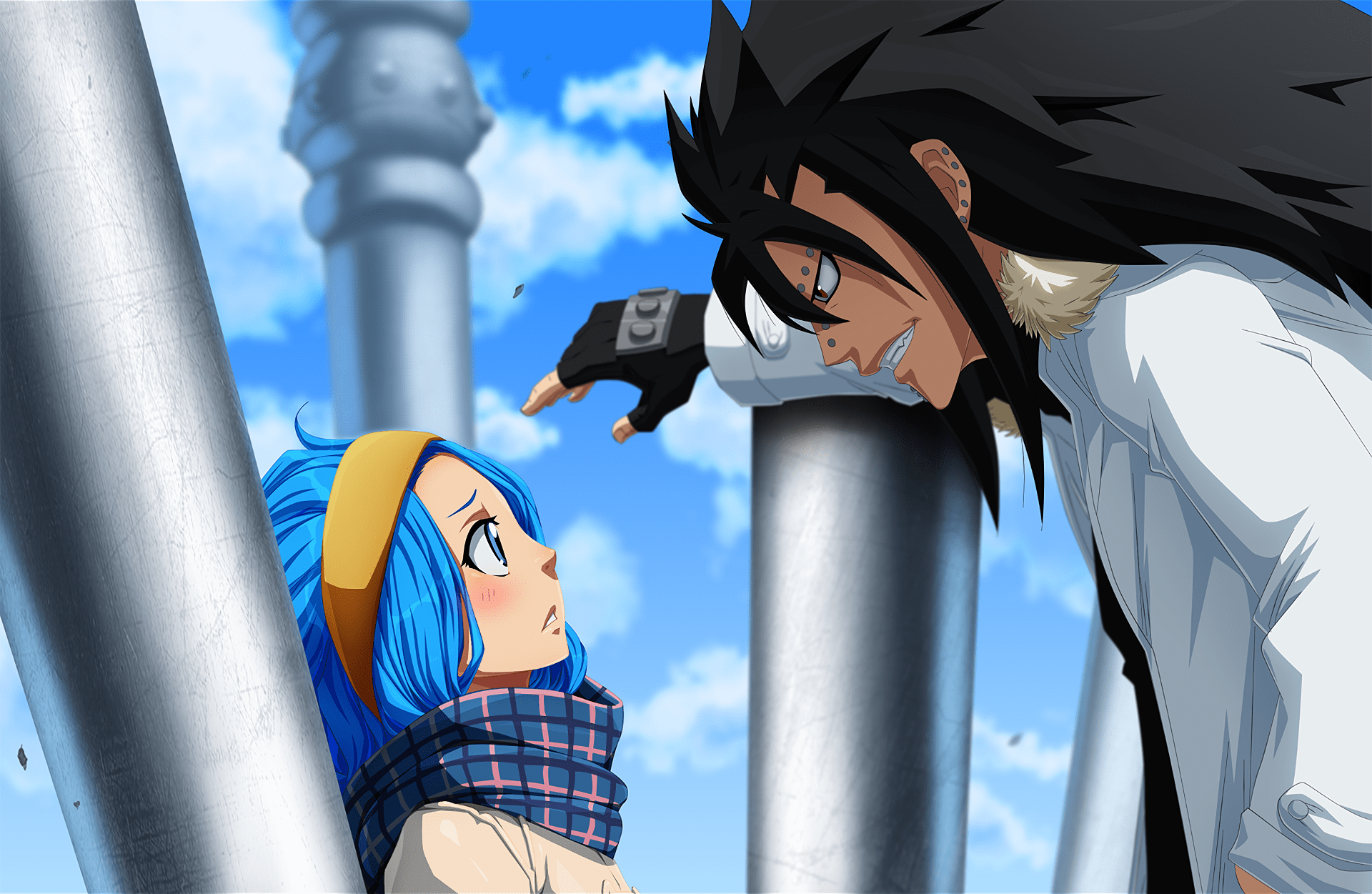 Gajeel and Levy Stunning HD Wallpaper from Fairy Tail