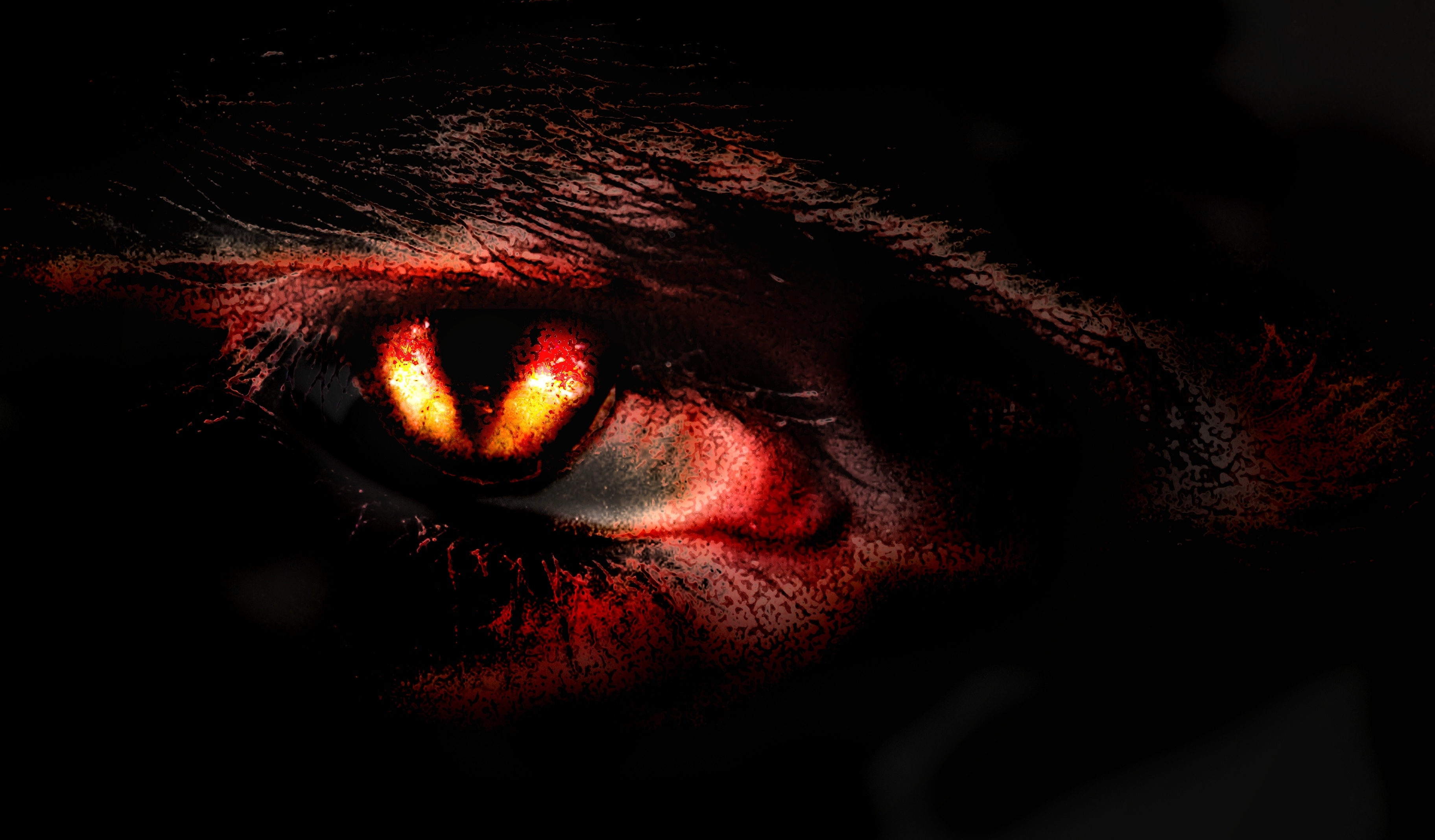 Dark Red Eyes Wallpaper Hd