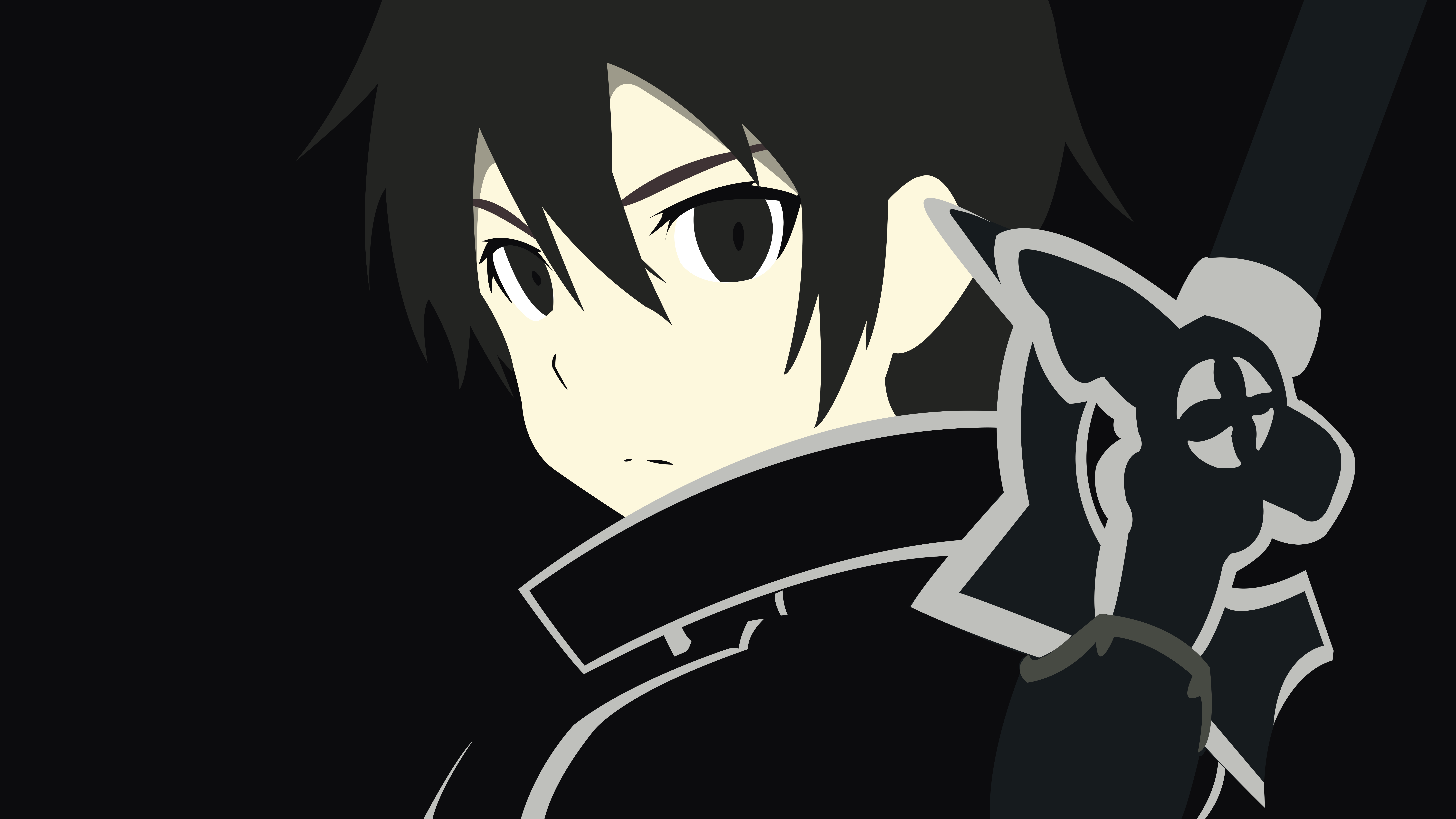 Minimalist Kirito 8K Ultra HD Wallpaper
