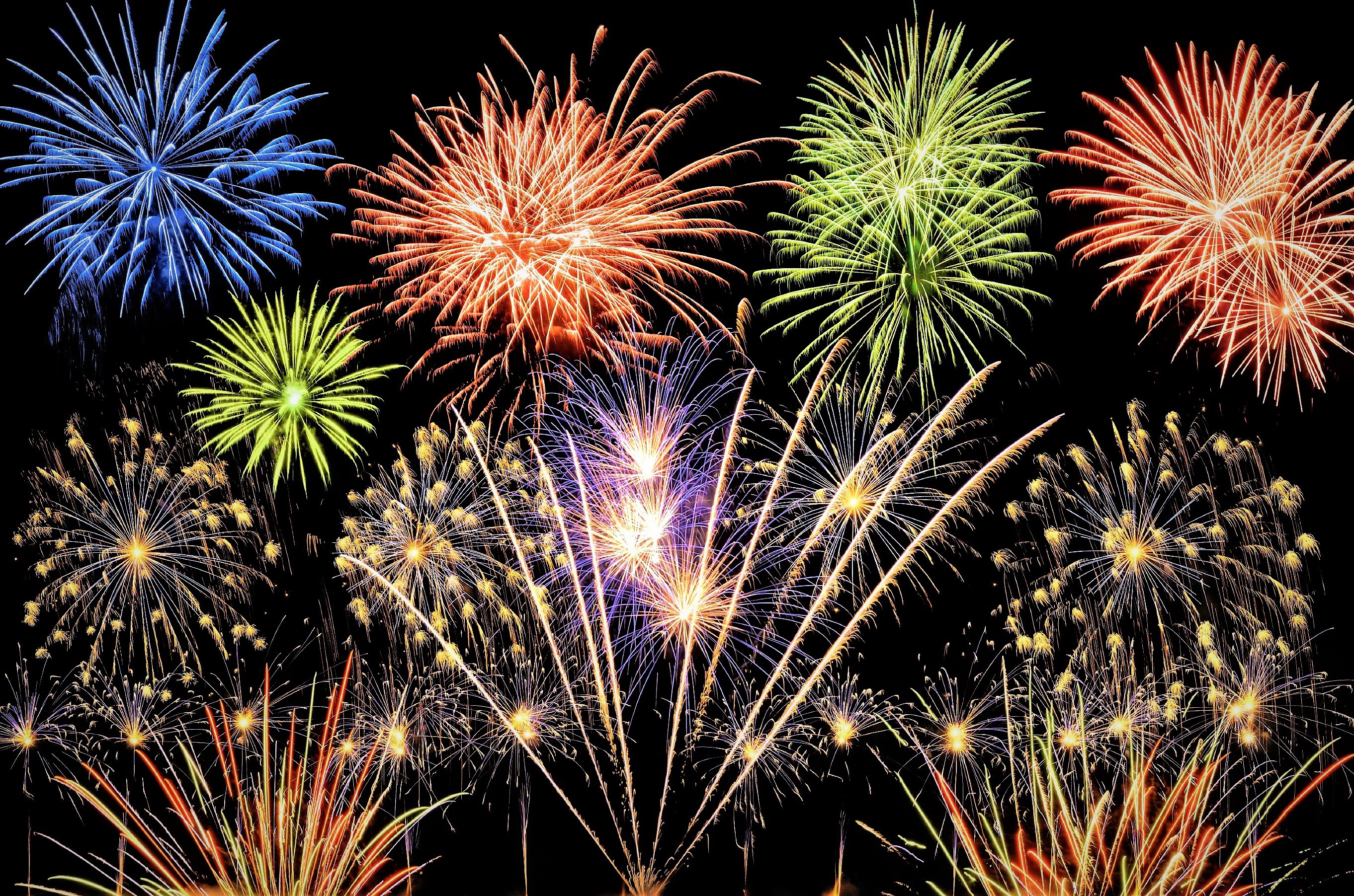 Colorful Fireworks HD Wallpaper Background Image