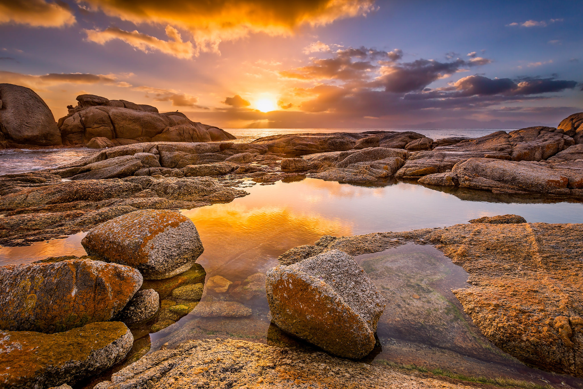 Australian Beach Sunset Fondo de pantalla HD Fondo de Escritorio