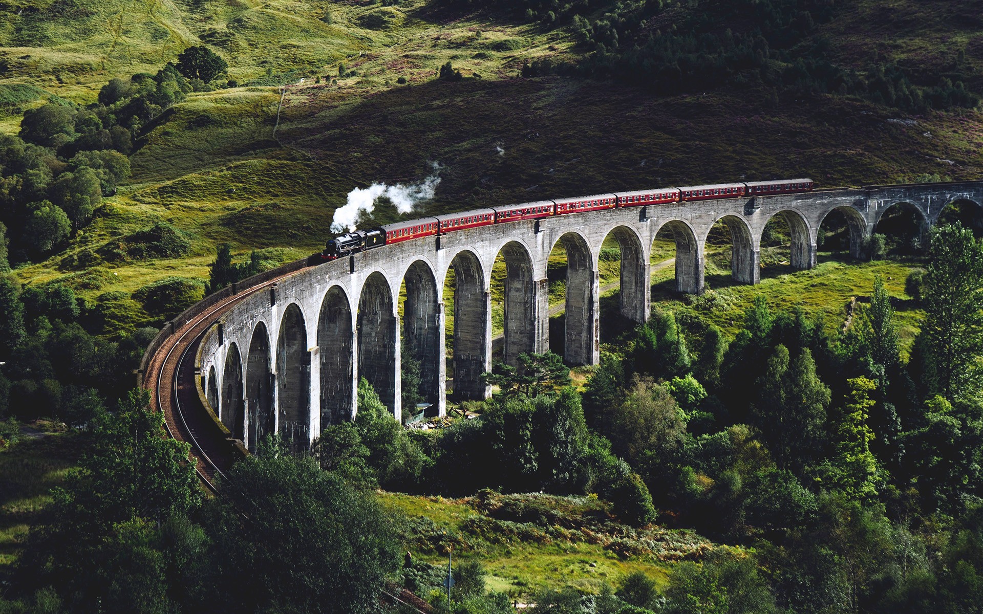 Download Scotland Vehicle Train HD Wallpaper by Jack Anstey
