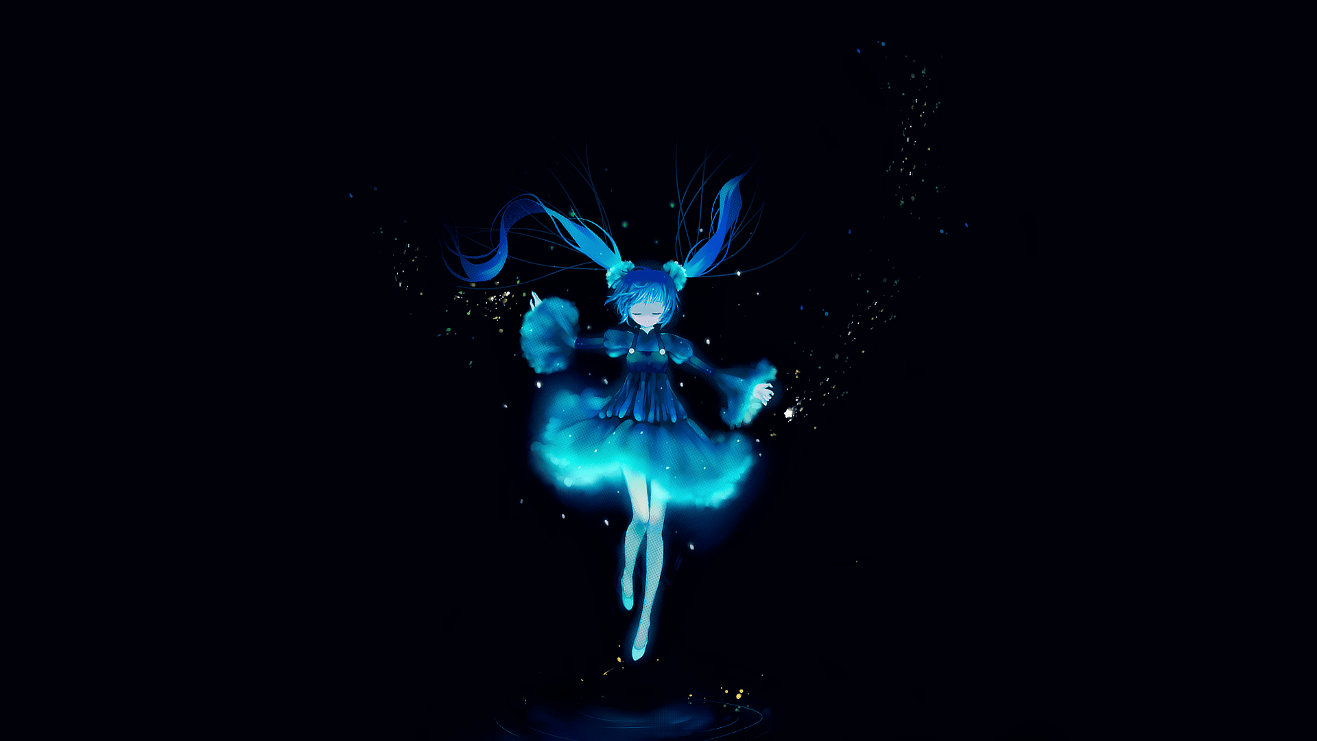 HD Wallpaper Ethereal Hatsune Miku in Blue