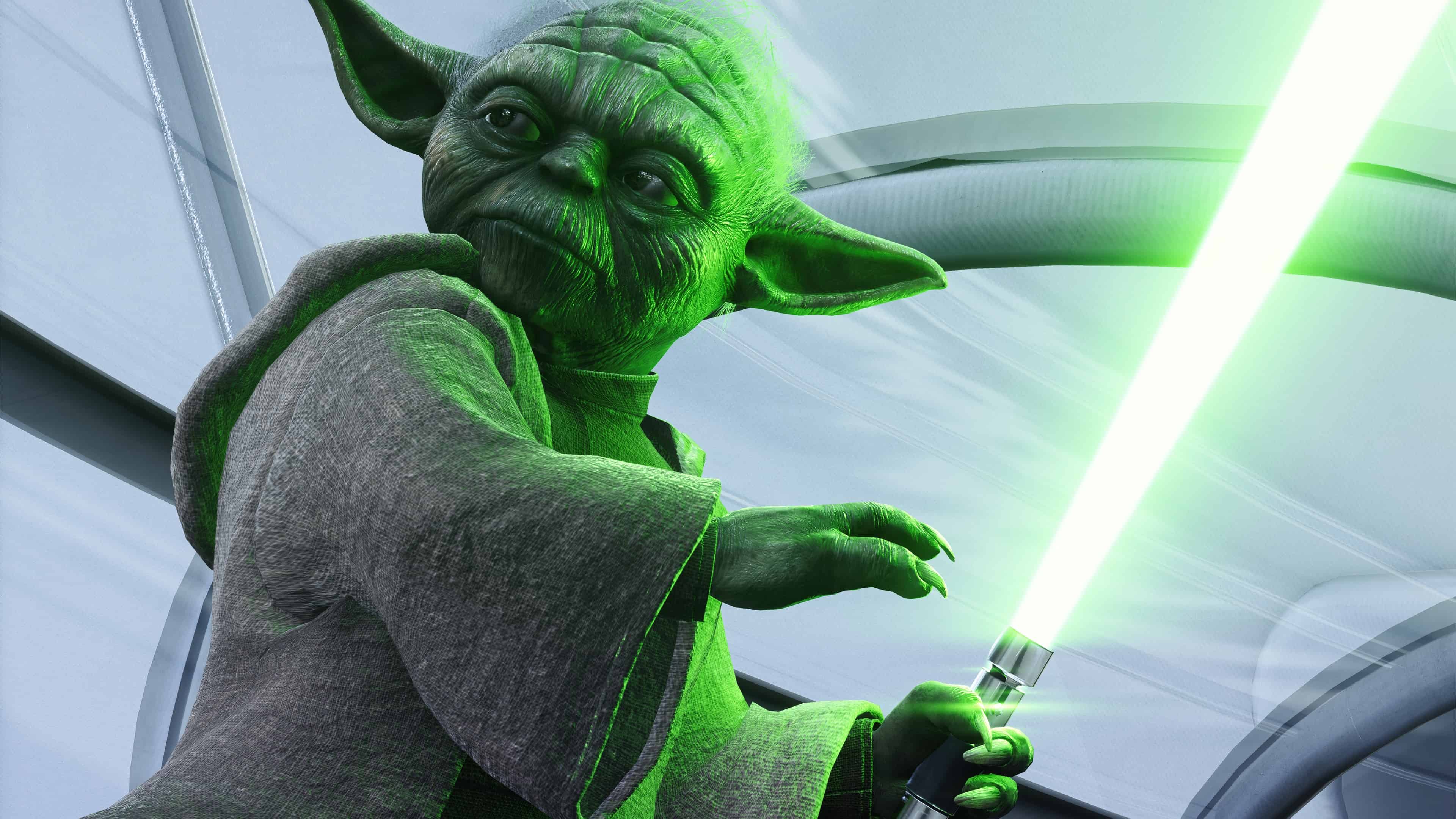 Star Wars Battlefront II Yoda 4k Ultra HD Wallpaper Background