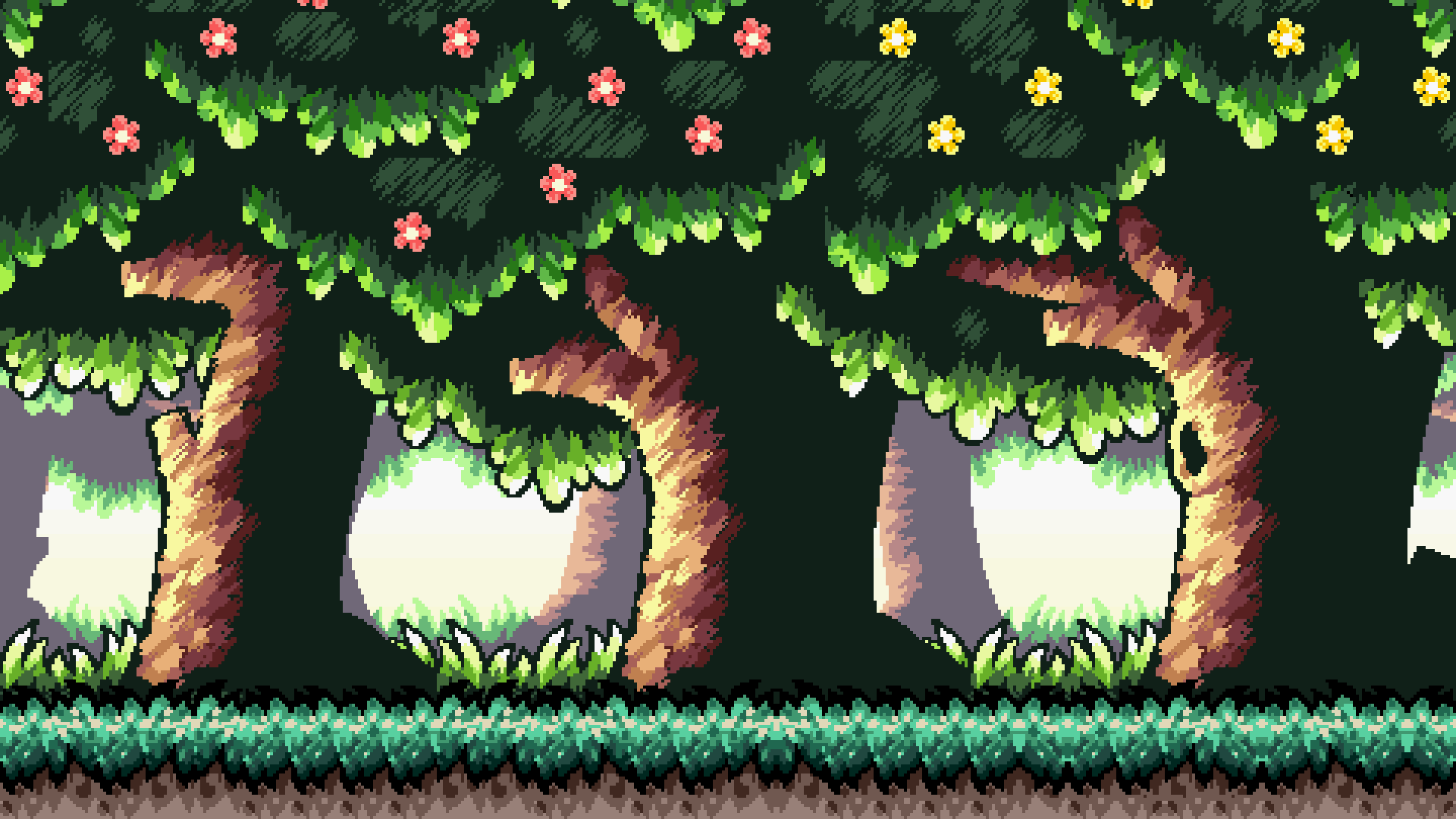 Super Mario World Cave Background