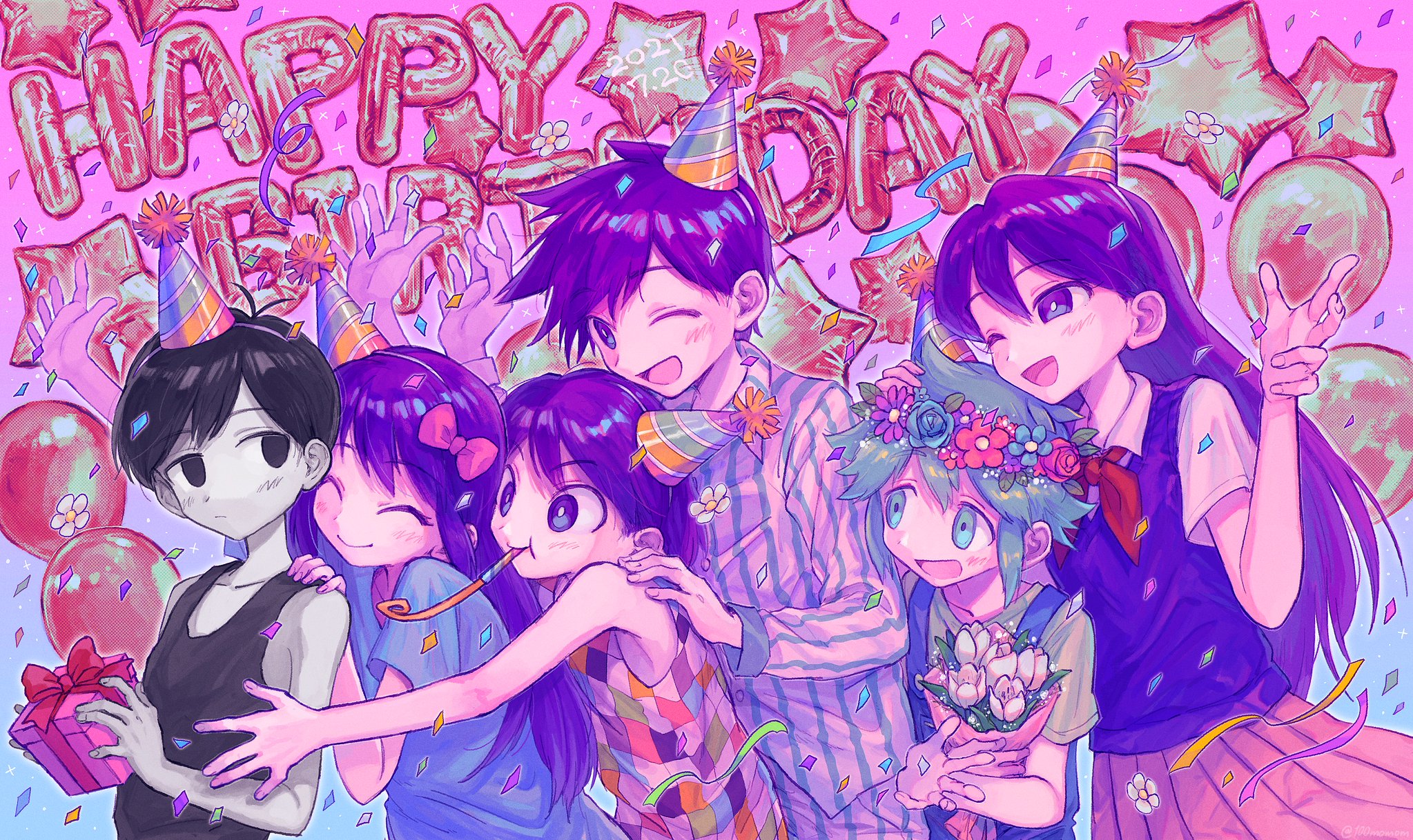 Download Happy Birthday Mari (Omori) Basil (Omori) Hero (Omori) Kel