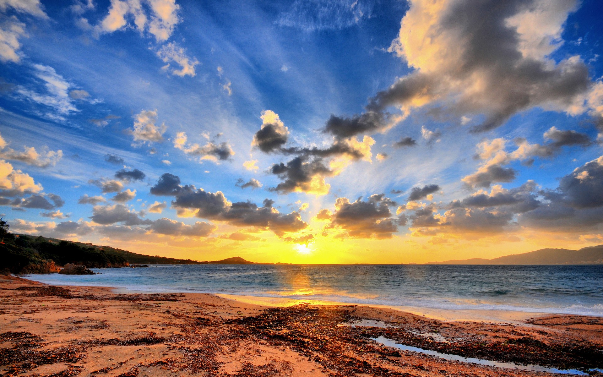 Coucher de Soleil Fond d'écran HD ArrièrePlan