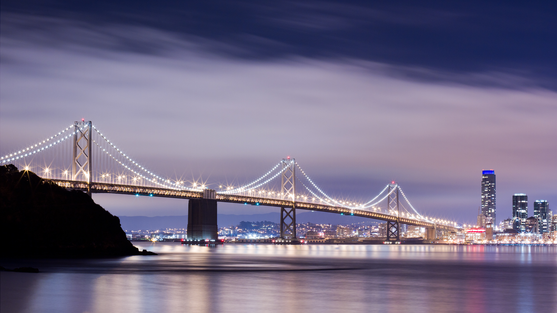Download San Francisco Man Made Bay Bridge HD Wallpaper