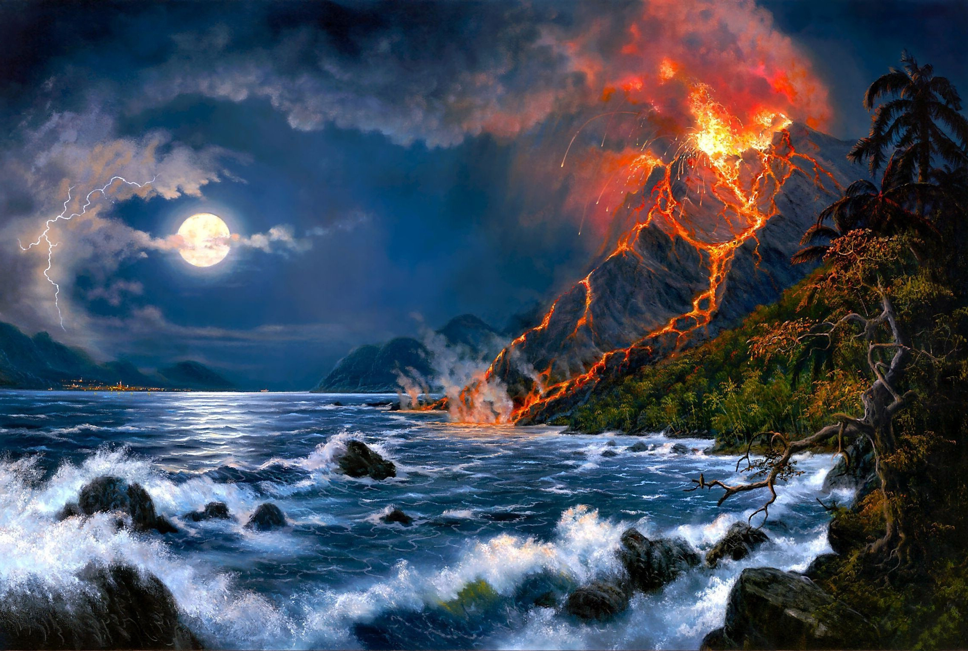 Volcano Full HD Wallpaper and Background 1920x1292 ID357747