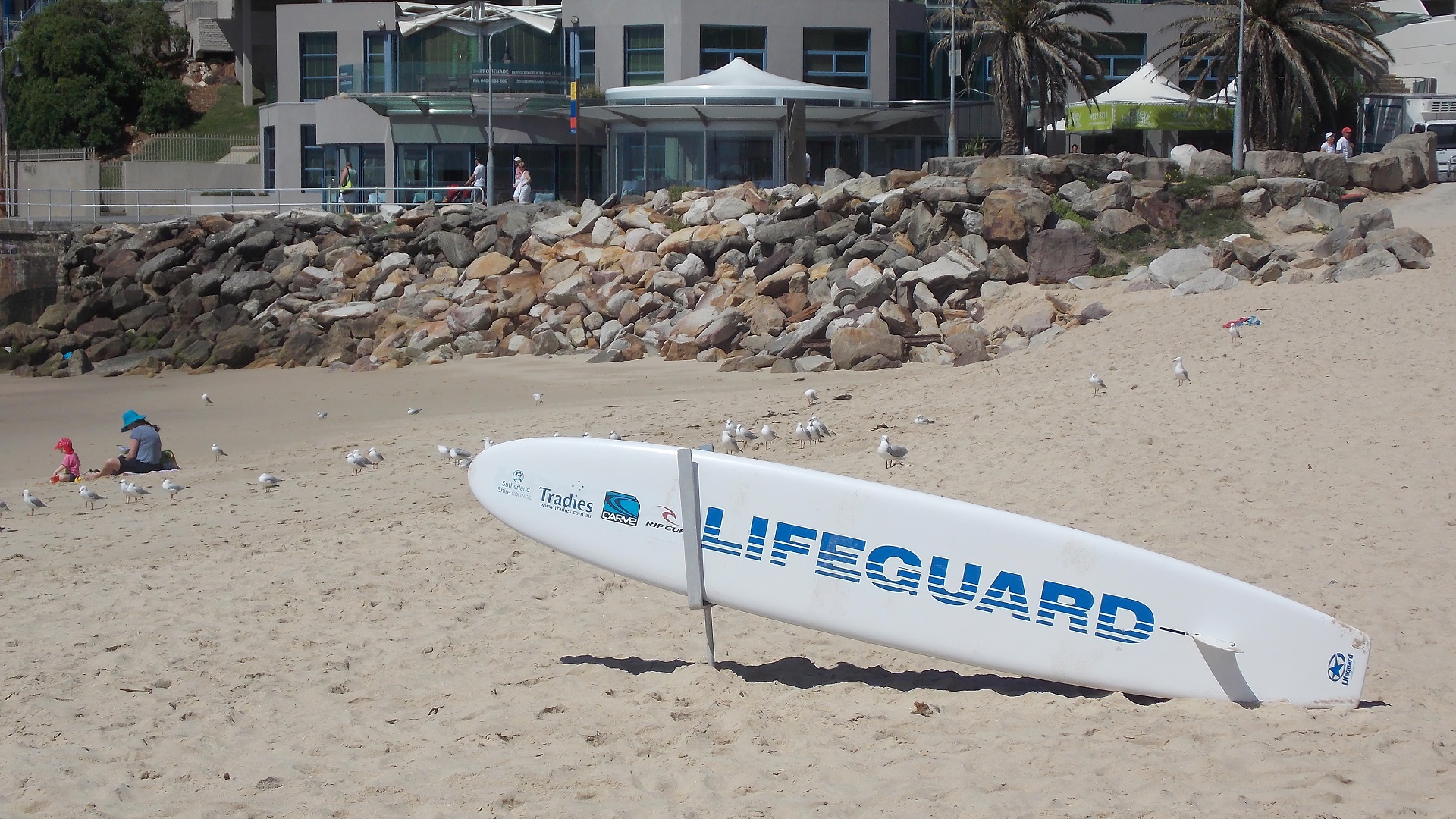 A lifeguards surfboard at Cronulla Beach Sydney Australia by lonewolf6738