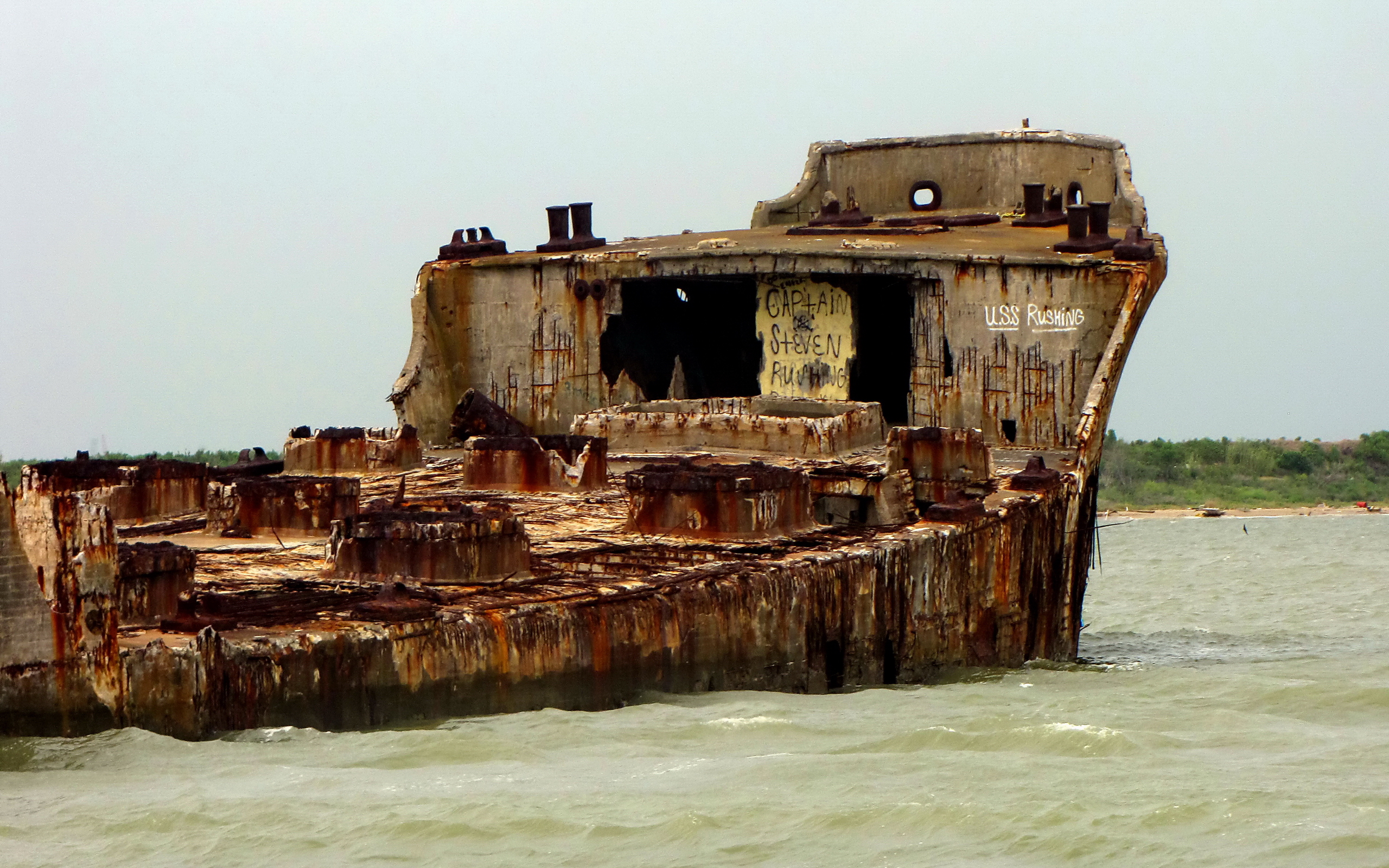 Galveston, TX Harbor wreck by bear844